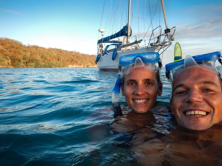 Lynn & Bregt in a Sailboat