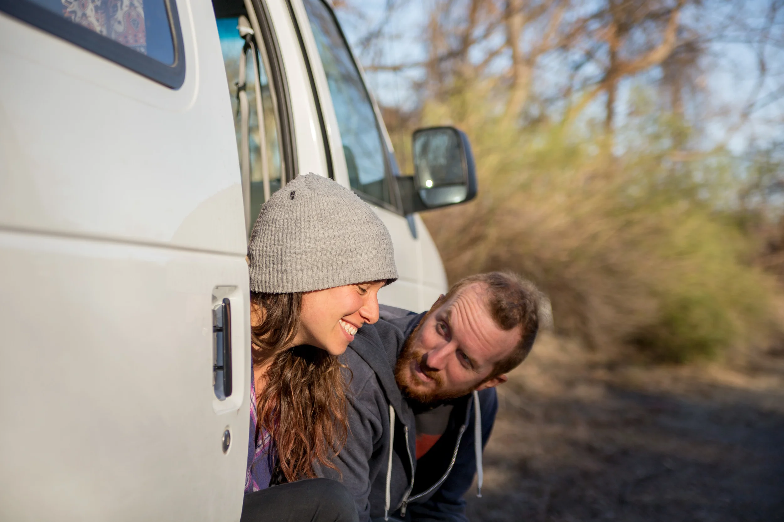 Alyssa & Donnie in a Ford Van