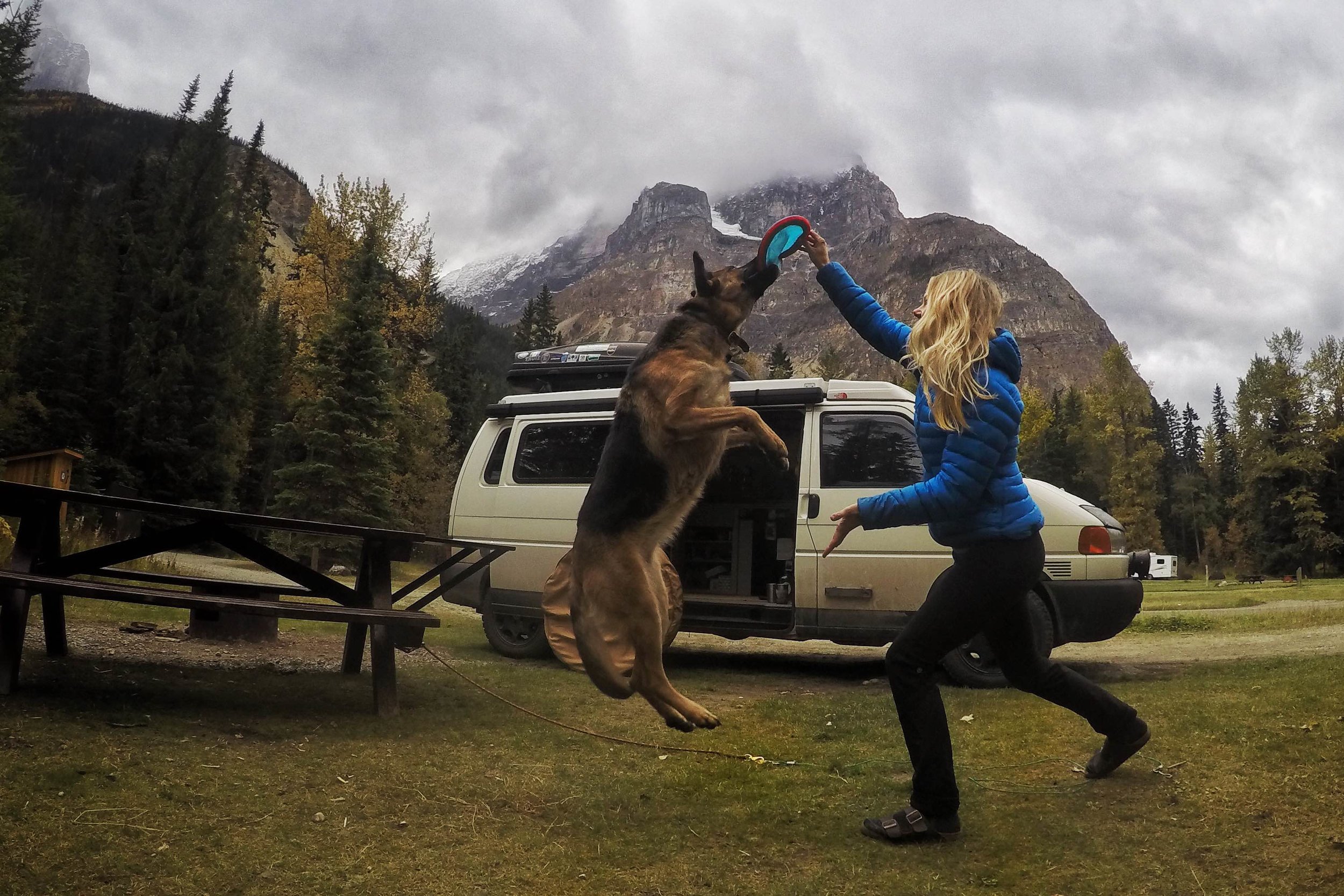 Alex in a VW Eurovan
