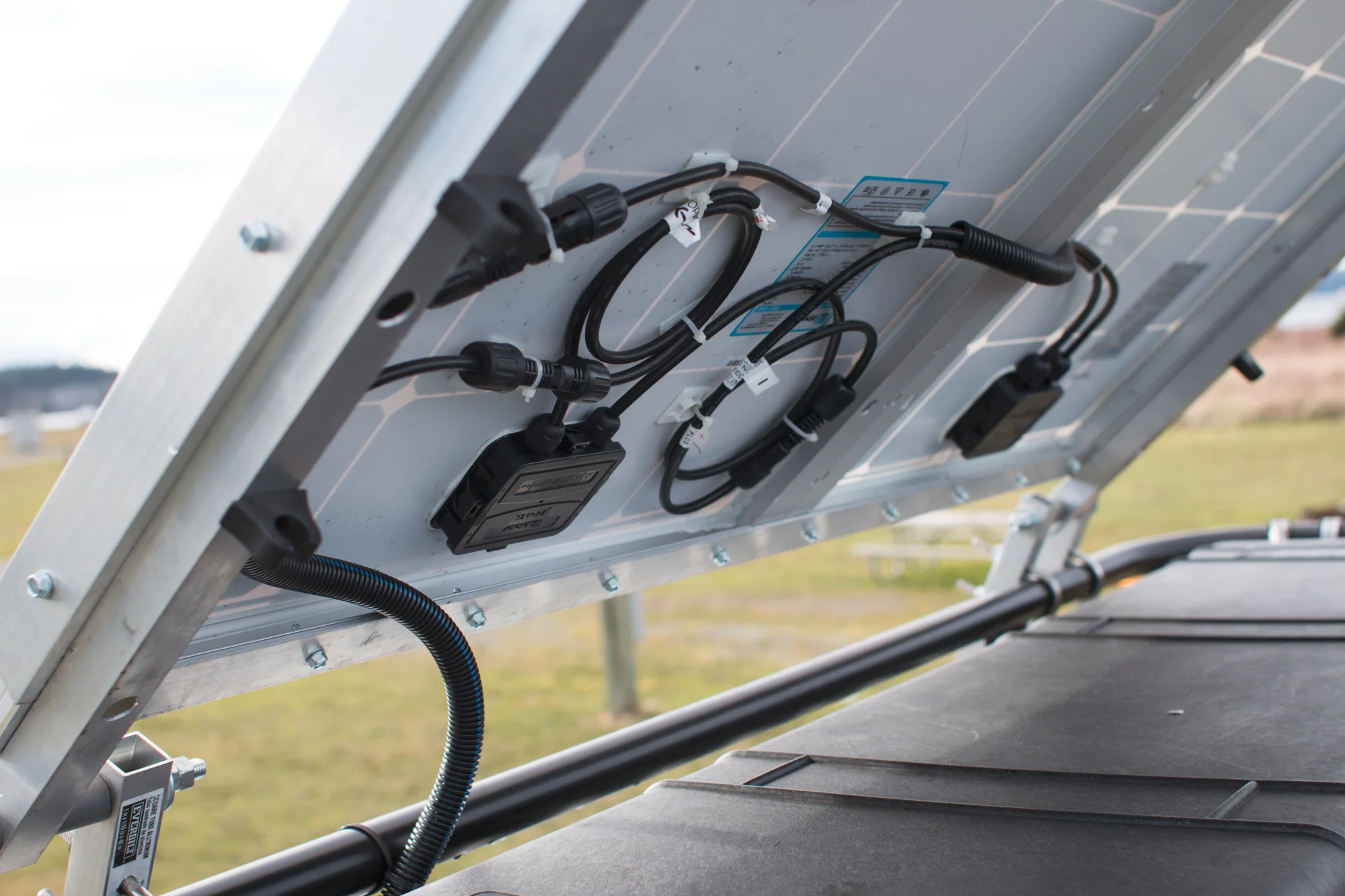 Shane also made sure our wires would say tucked neatly underneath the panels. Zip ties are your friends!