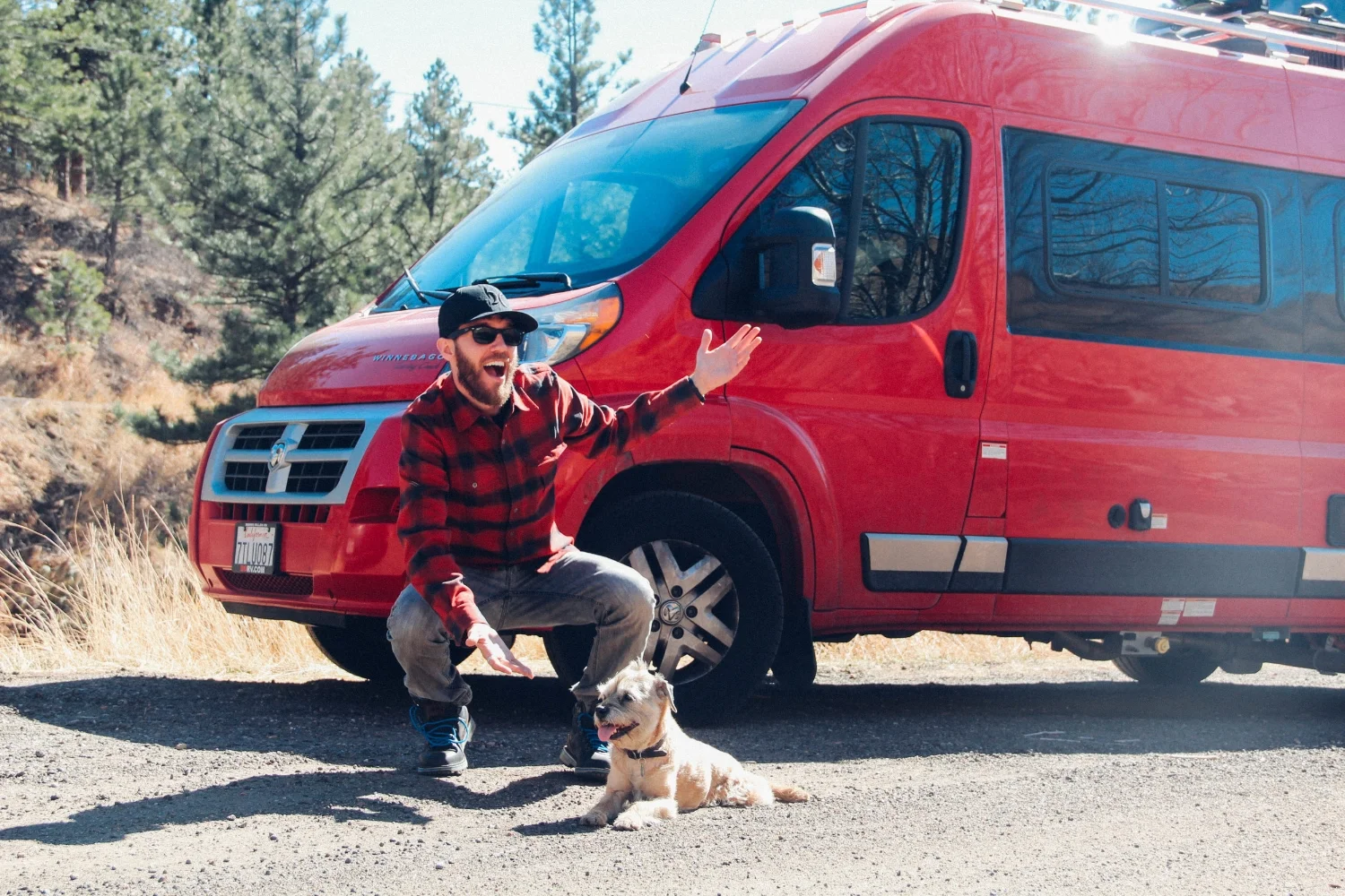 Kyle in a Winnebago Travato