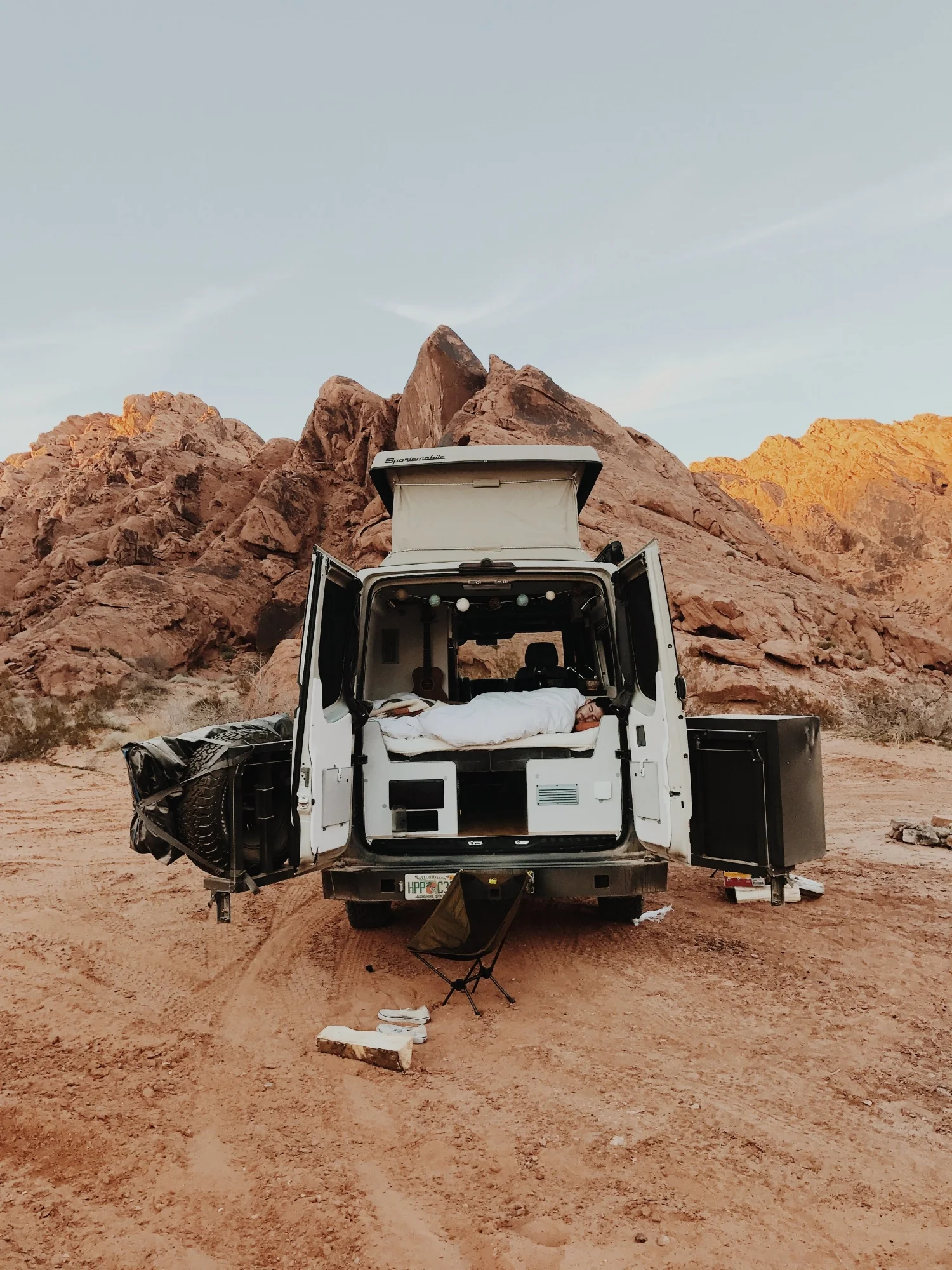 Katch & Ben in a Sportsmobile