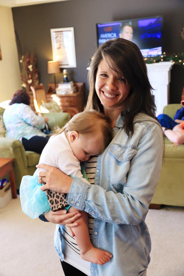 Ava fell sleep on Heather half-way through her own party!