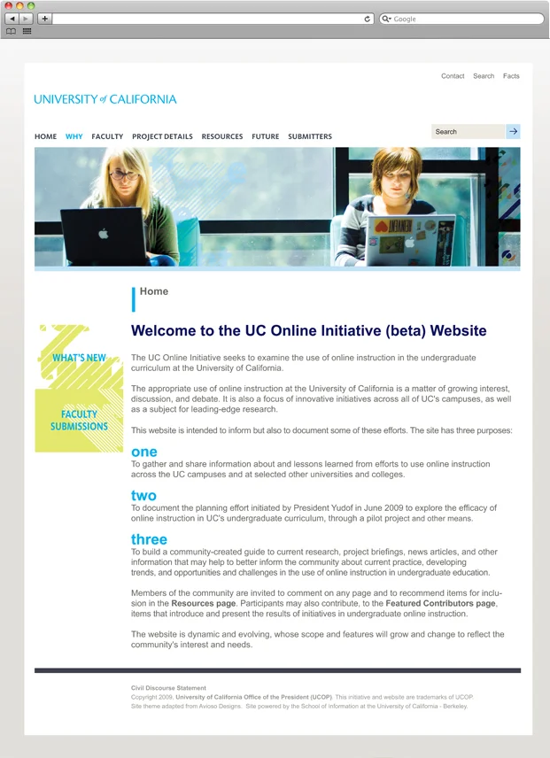 Web site for internal use