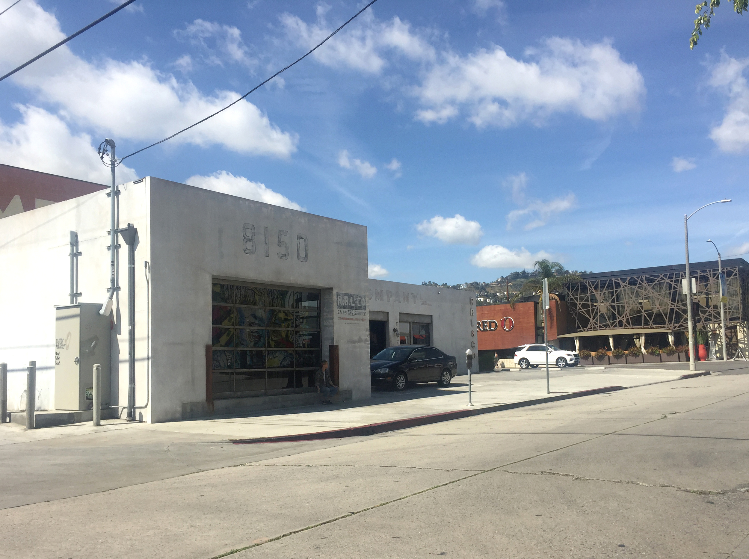Exterior shot of RRL on 8150 Melrose Avenue, Los Angeles CA.