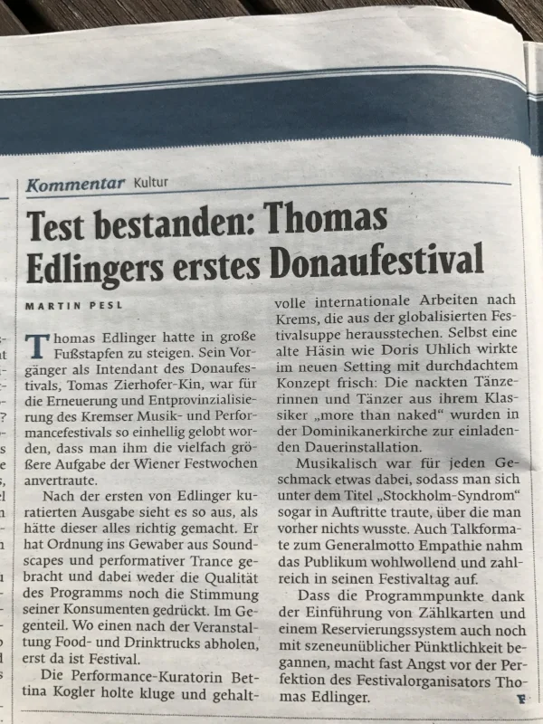 Mein Resümee zum Donaufestival im Falter 19/17
