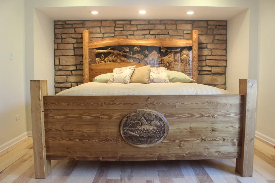 Custom carved bed