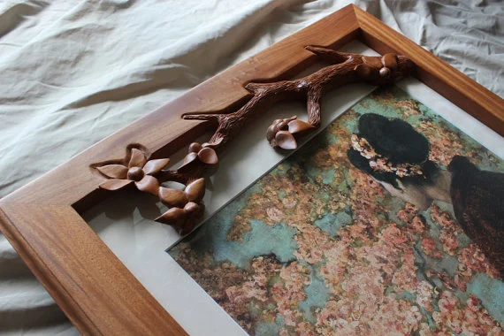 Hand carved, handmade picture frames