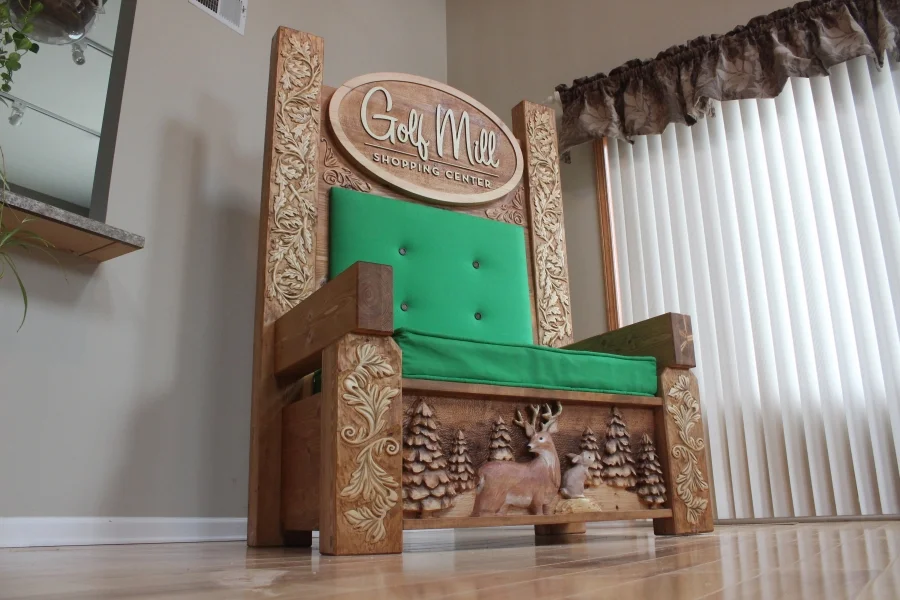 Custom Wood Santa Chair