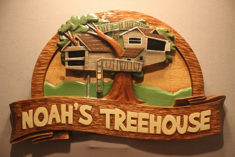 Custom Carved wood sign by Lazy River Studio