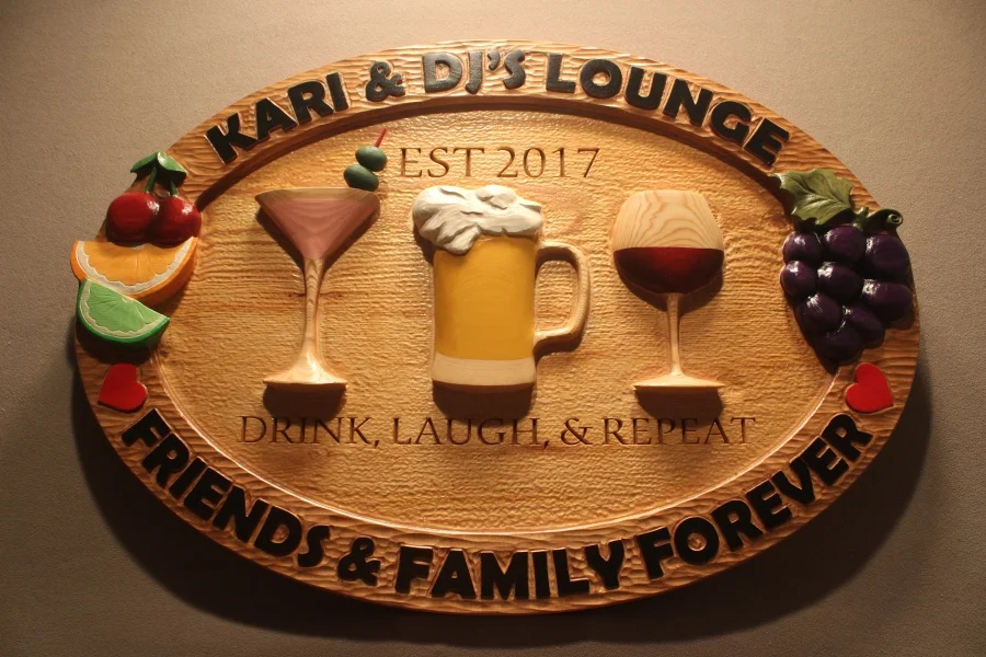 Bar signs by Lazy River Studio