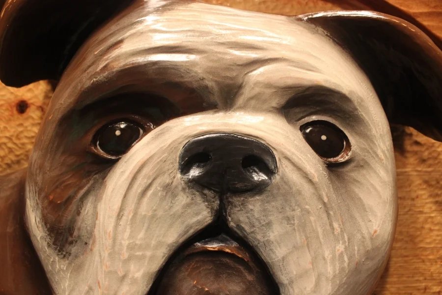 Dog carving by Lazy River Studio - www.lazyriverstudio.com 