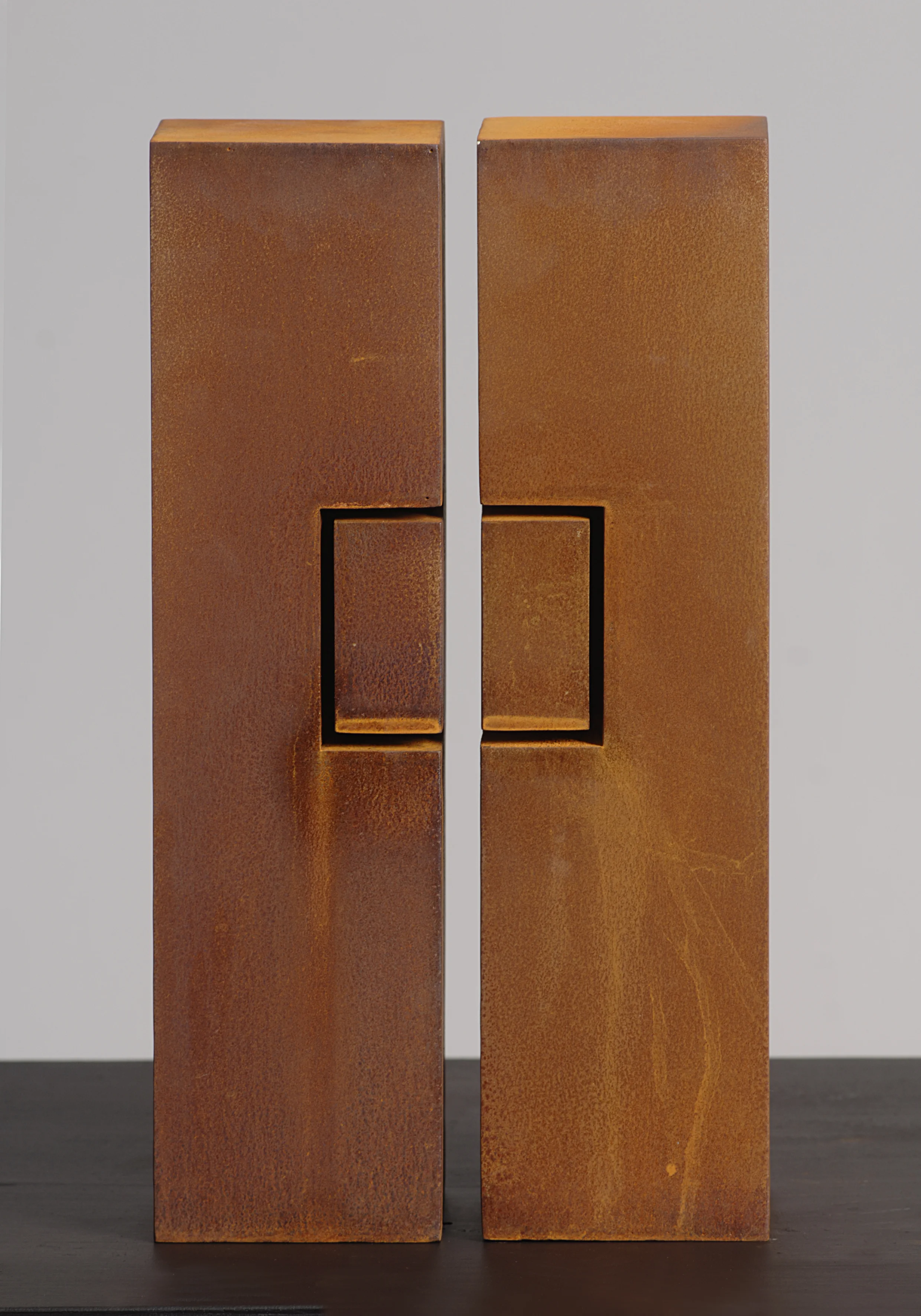 DIE GEFÄHRTEN 2009 CORTEN STAHL 46 X 25 X 12CM