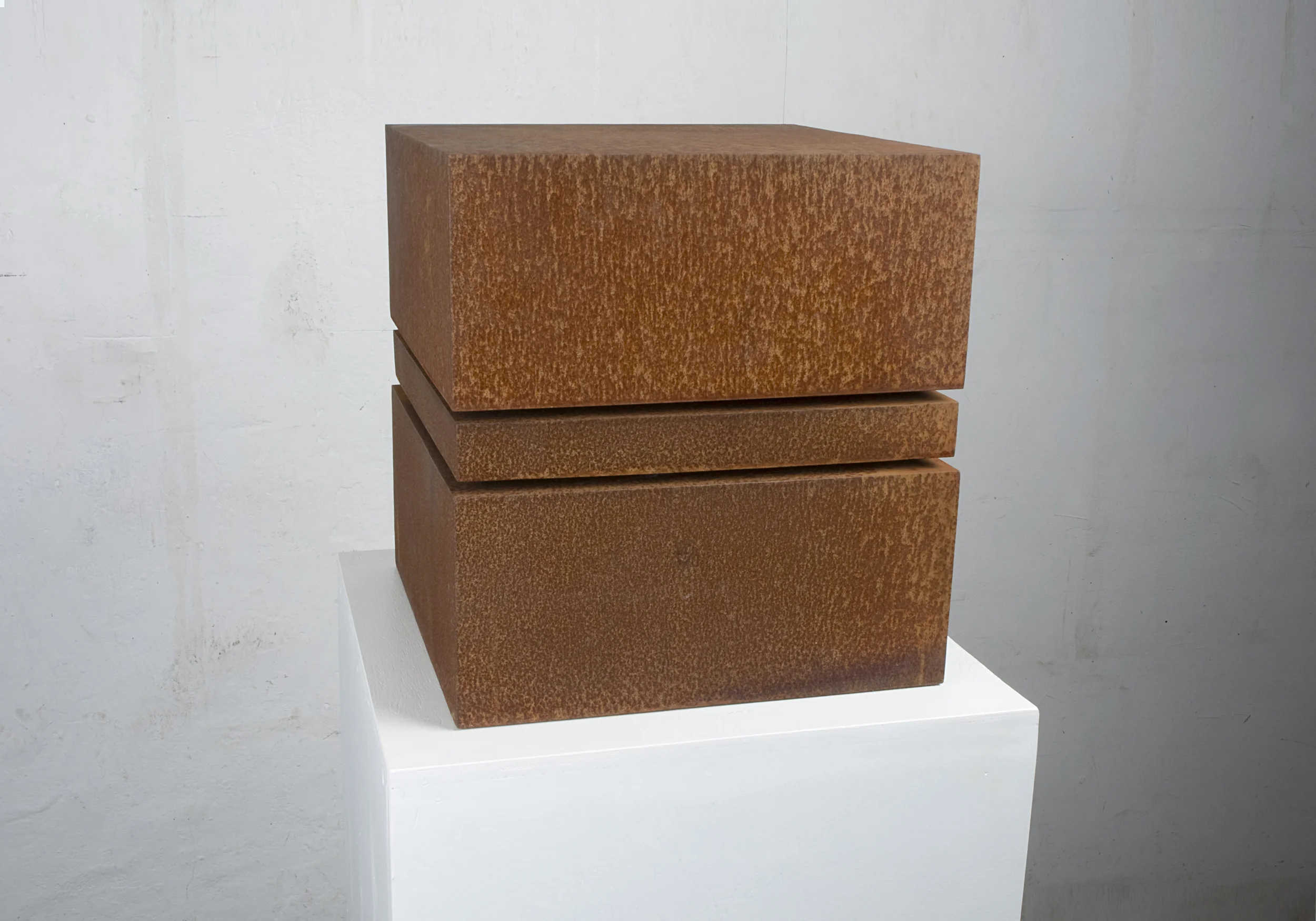 UNENDLICHKEIT 2010 CORTEN STAHL 40 X 40 X 40CM