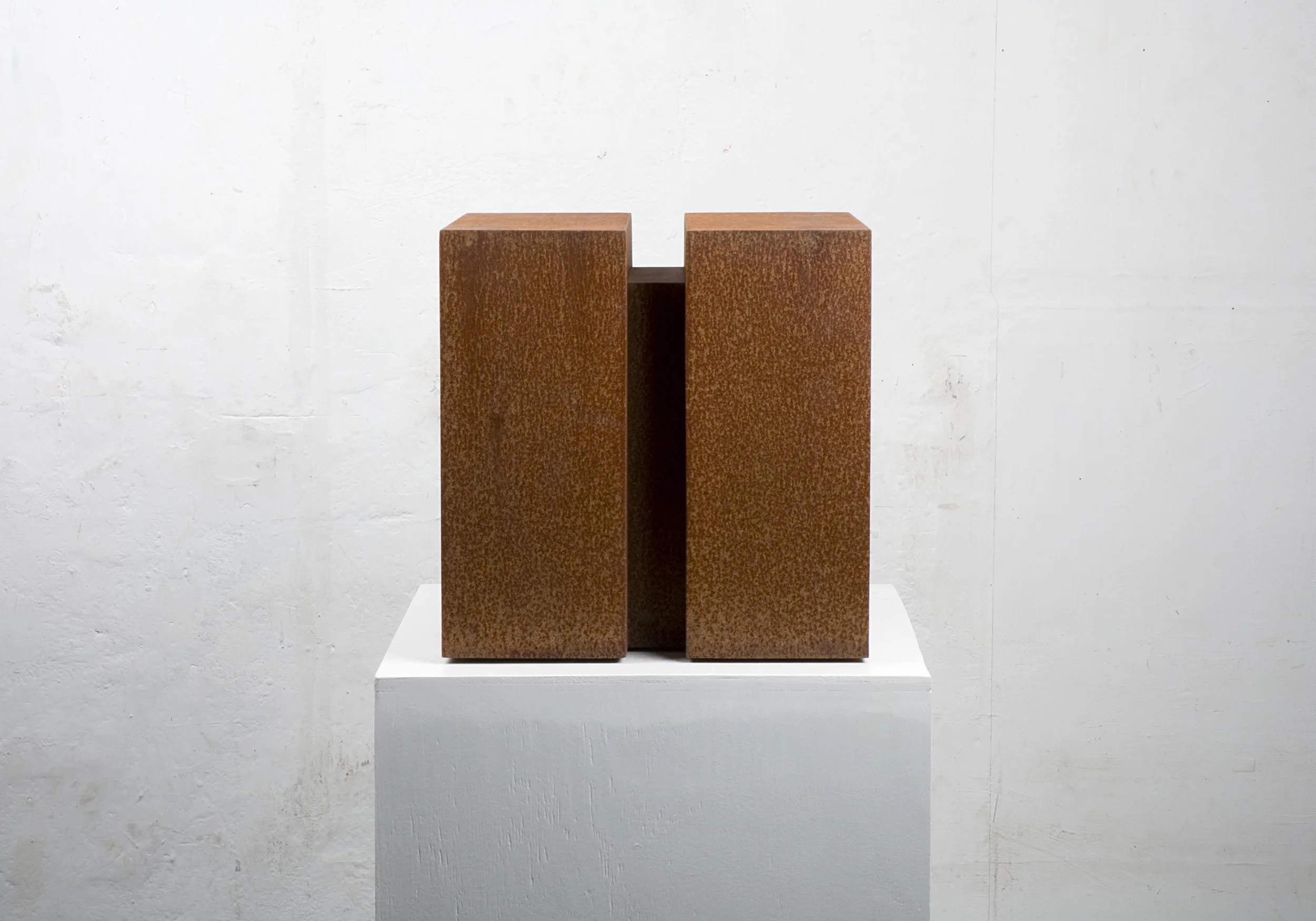 AUS ERDE SIND WIR.. 2010 CORTEN STAHL 40 X 40 X 40CM