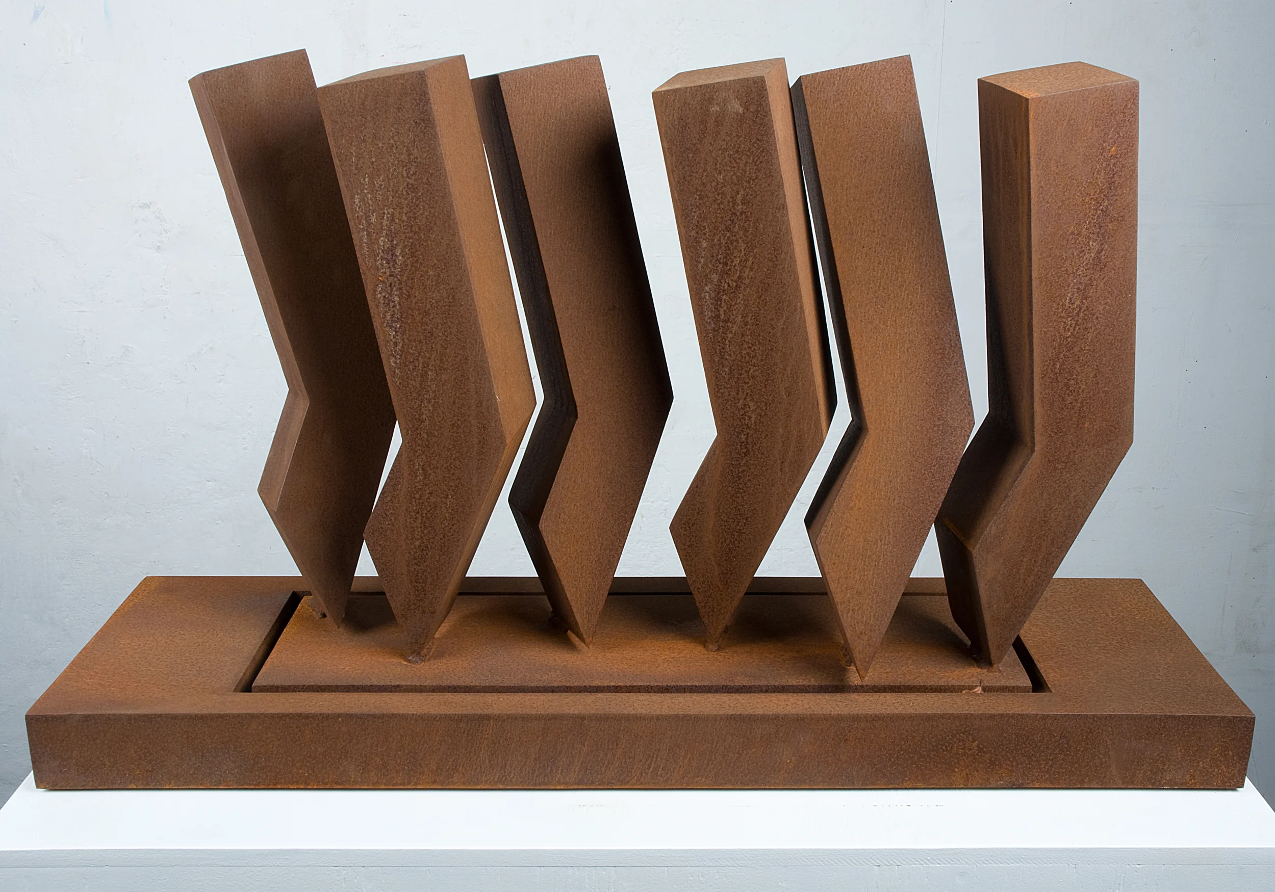 MITEINANDER 2013 CORTEN STAHL 50 X 25 X 90CM