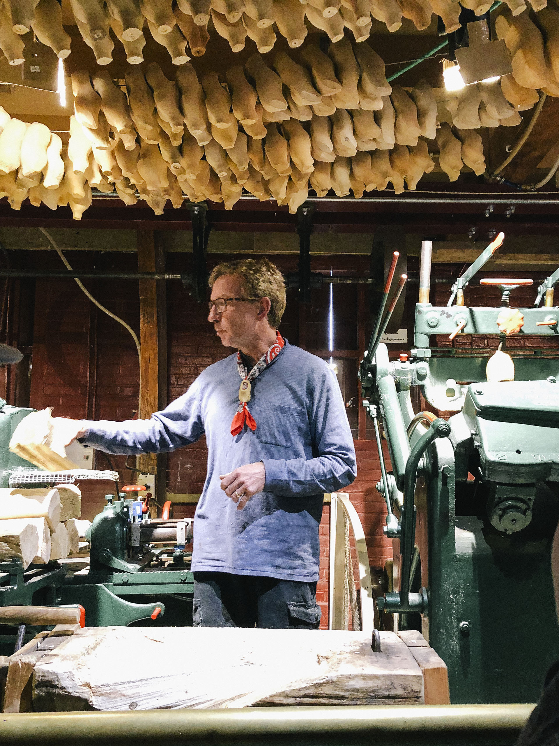 Wooden clog making at Marken