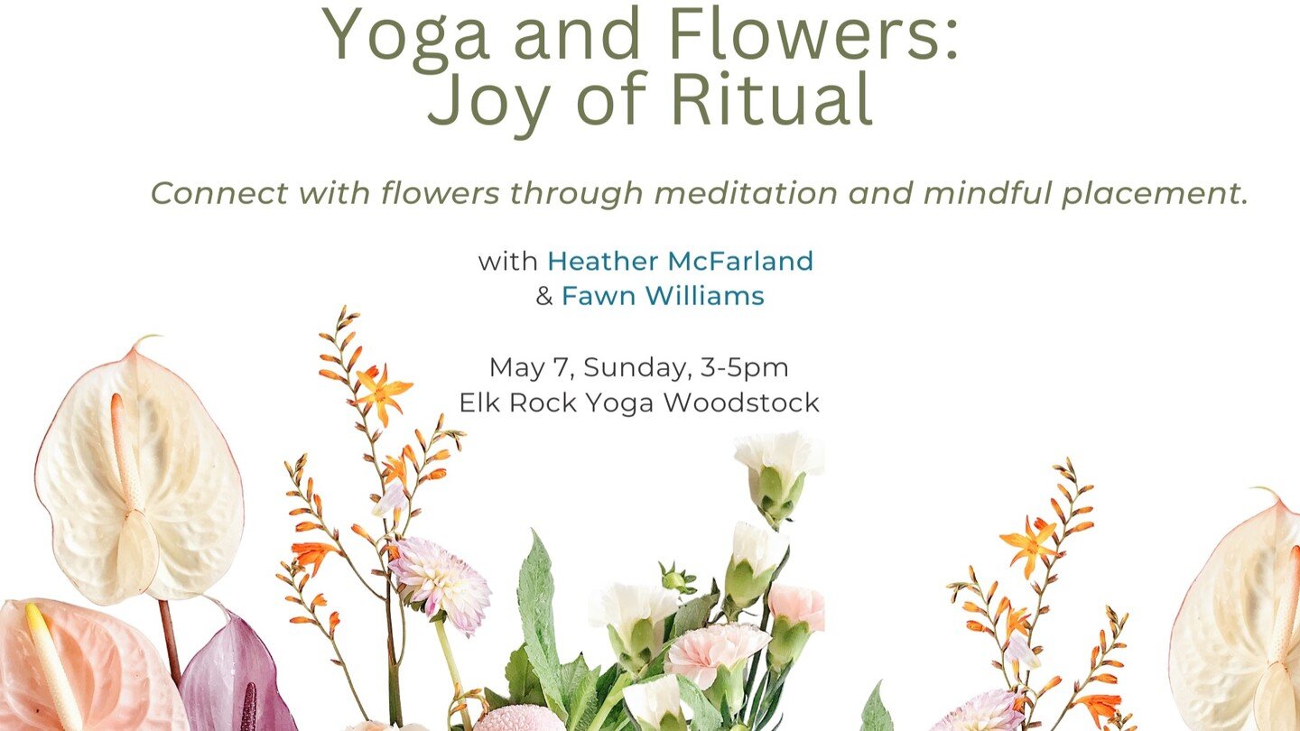 LAST CALL Yoga+Flowers: Joy of Ritual!
🪻🌿🪻🌿
Dharana, or single pointed focus is the first step in the meditation practice. Further along towards Samadhi, an enlightened state, the ego dissolves and you become one with the object of your concentra