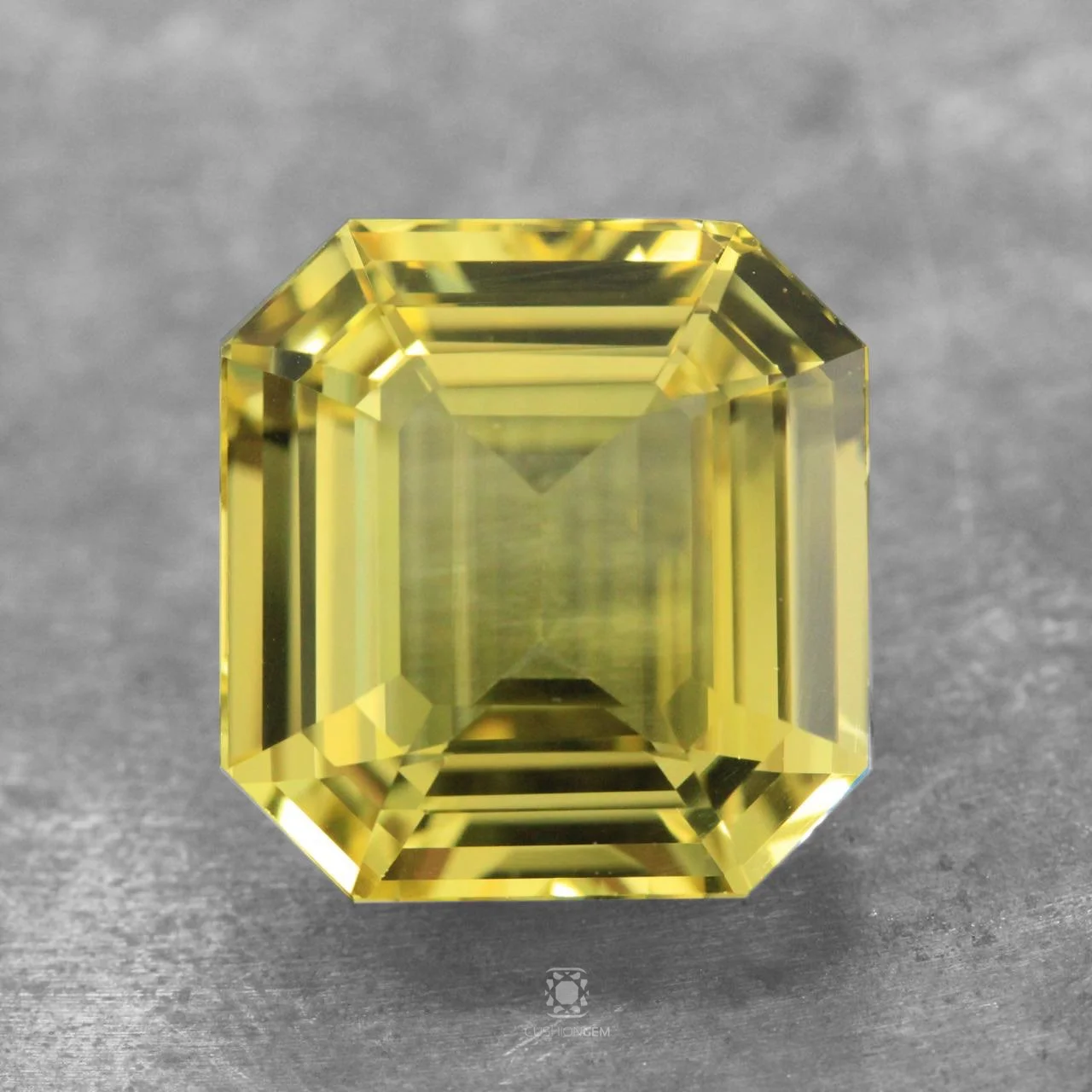 15.14 Emerald Cut Un-heated Yellow Sapphire