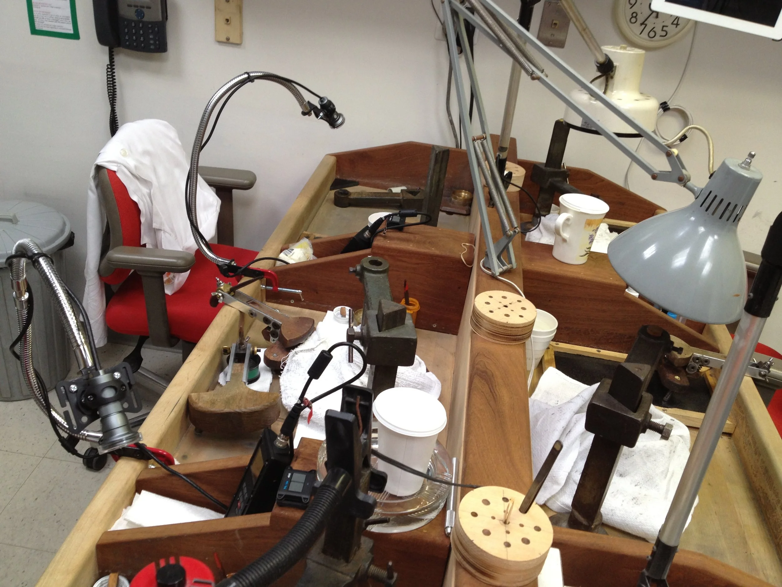 Established 1946, the Reginald C. Miller lapidary where Cushion Gems' remote controlled gooseneck clamp cameras recorded the transformation of many of the great gems of the 21st century. 
