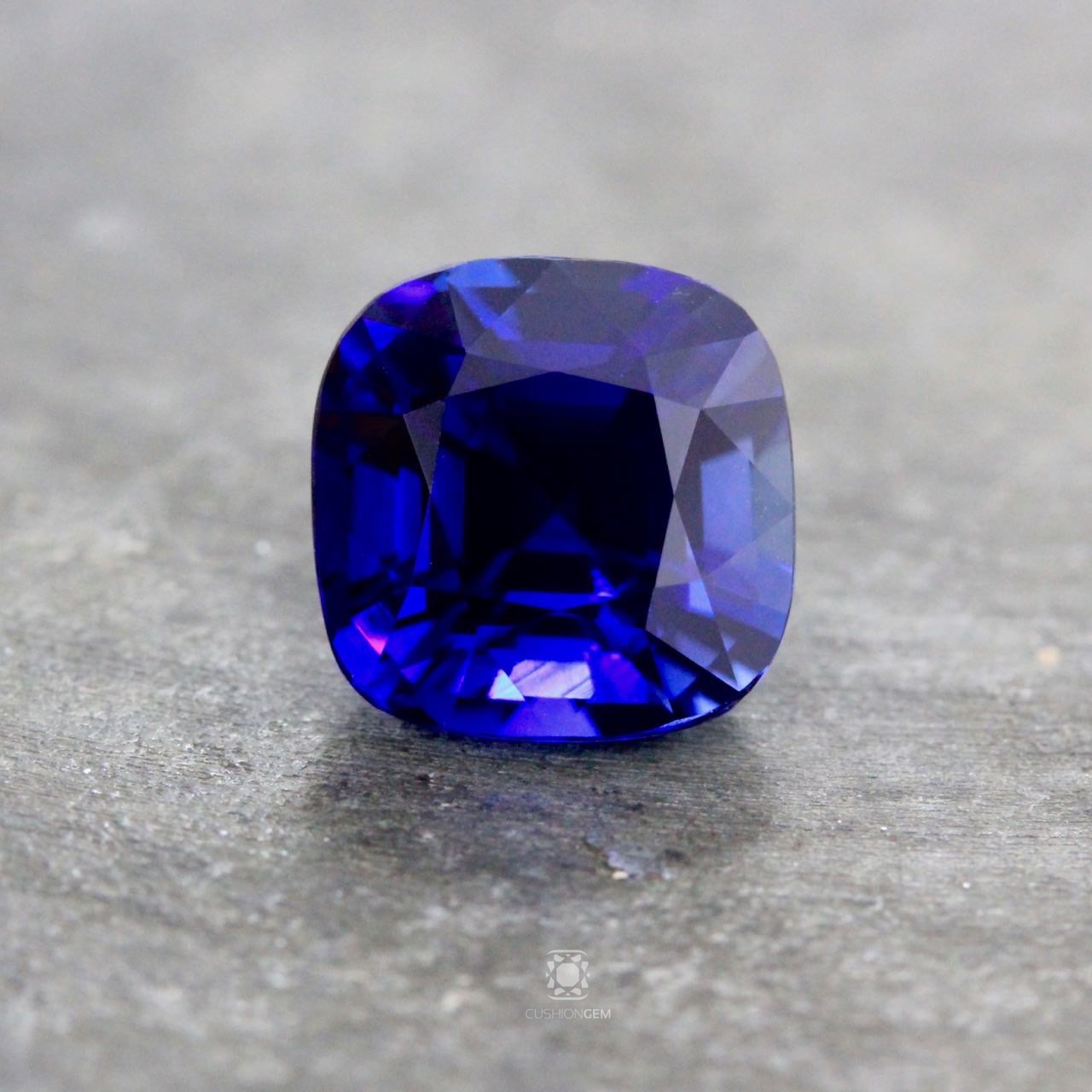 3.02 Cushion Un-heated Sapphire
