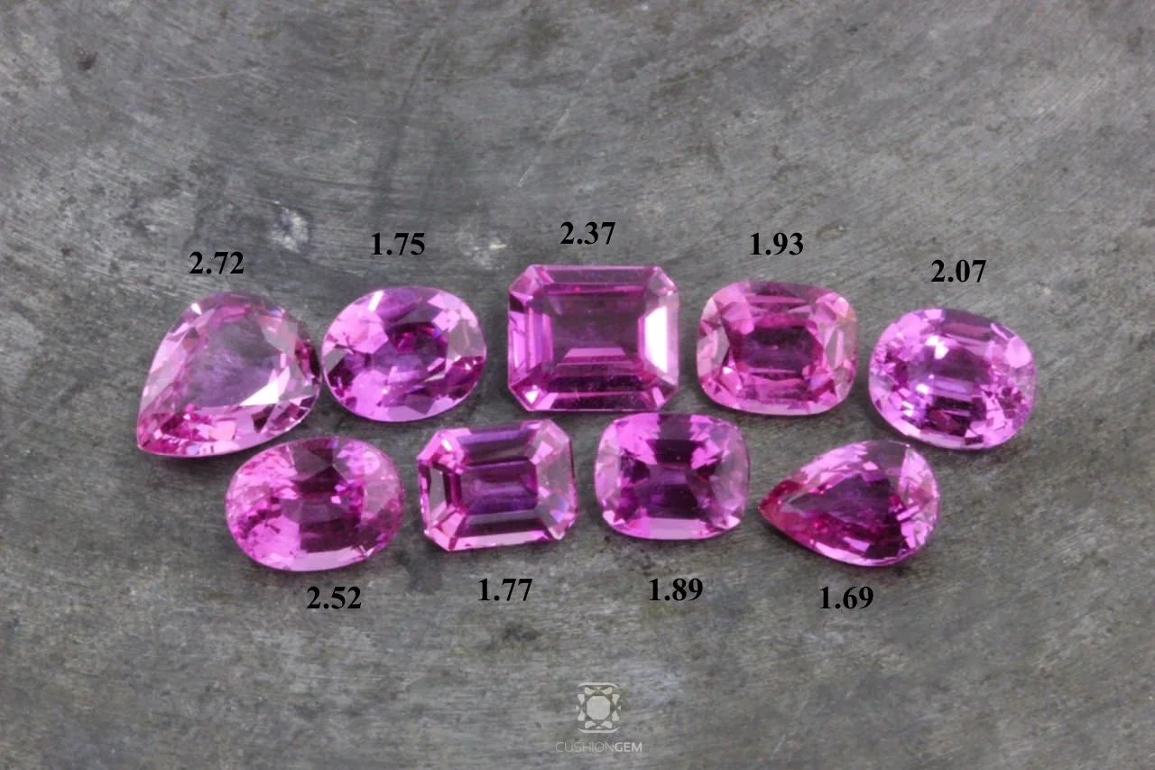 18.71 Mixed-Shapes Pink Sapphire Collection