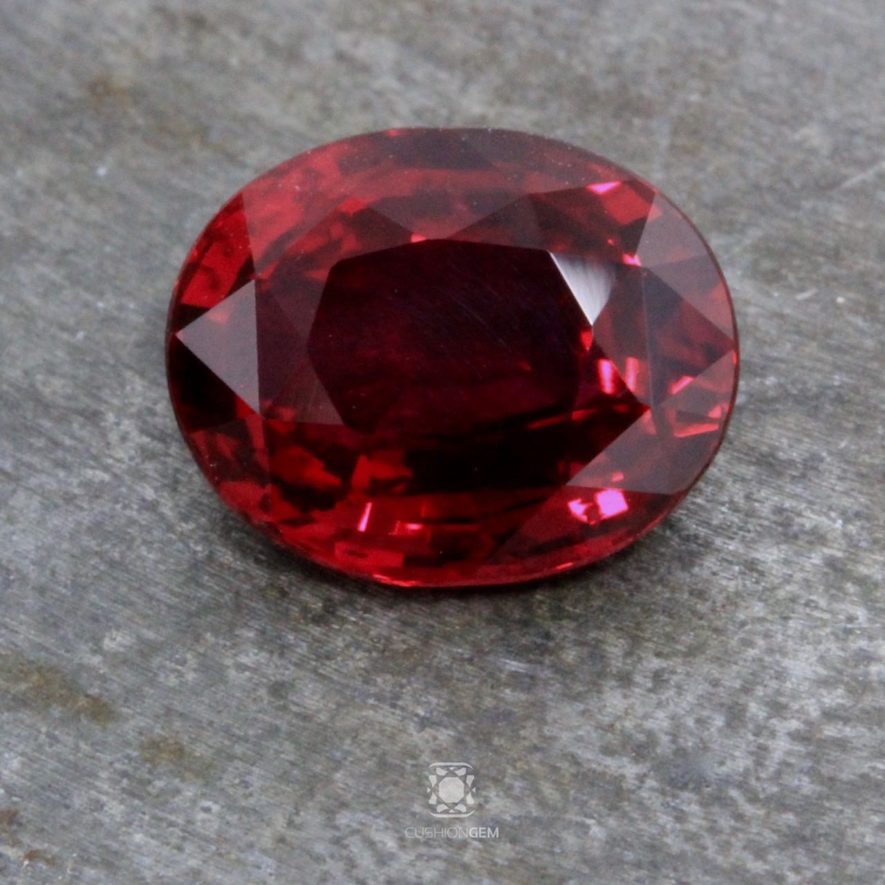 4.00 Oval Un-heated Ruby