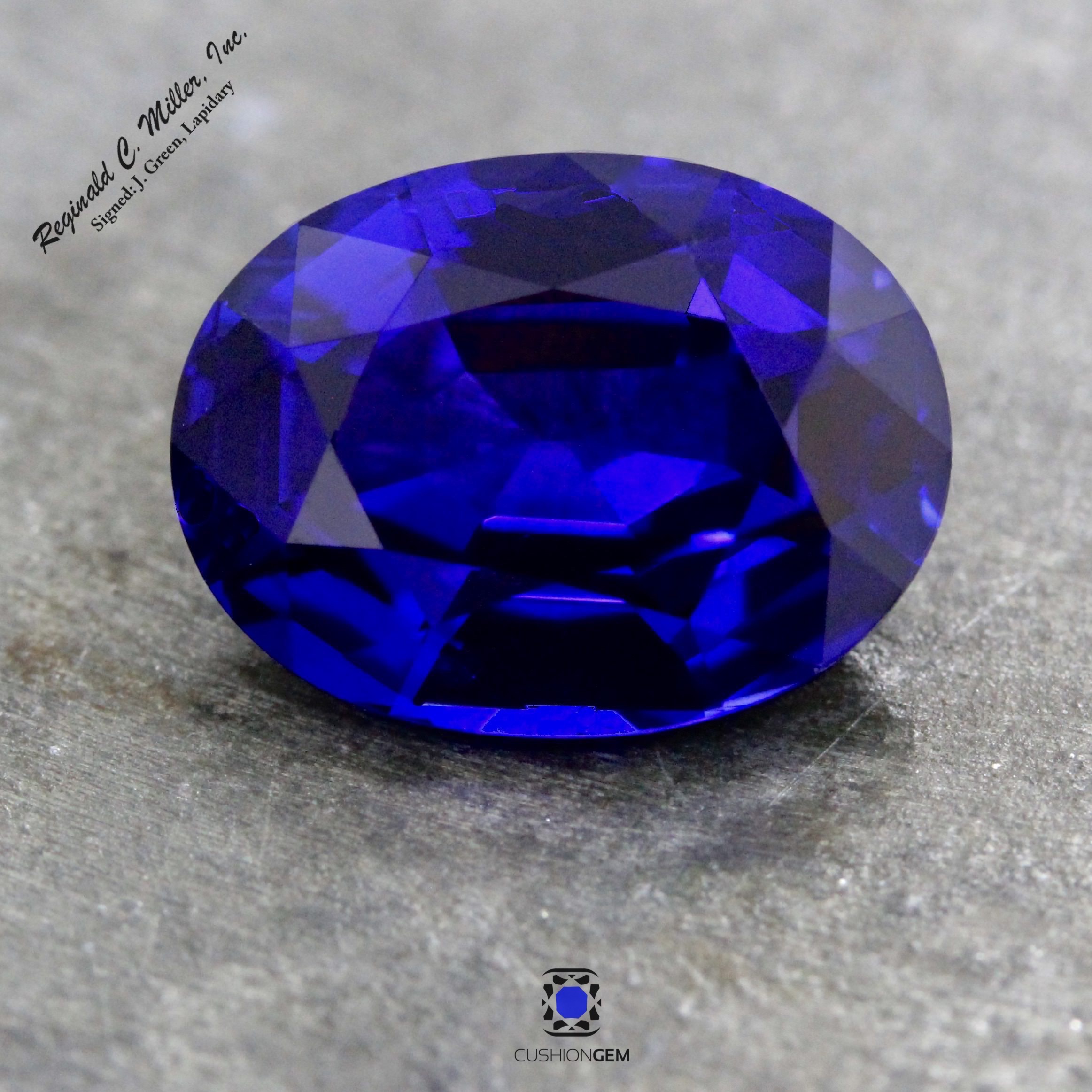 5+ carat sapphire cut by Jerrold Green