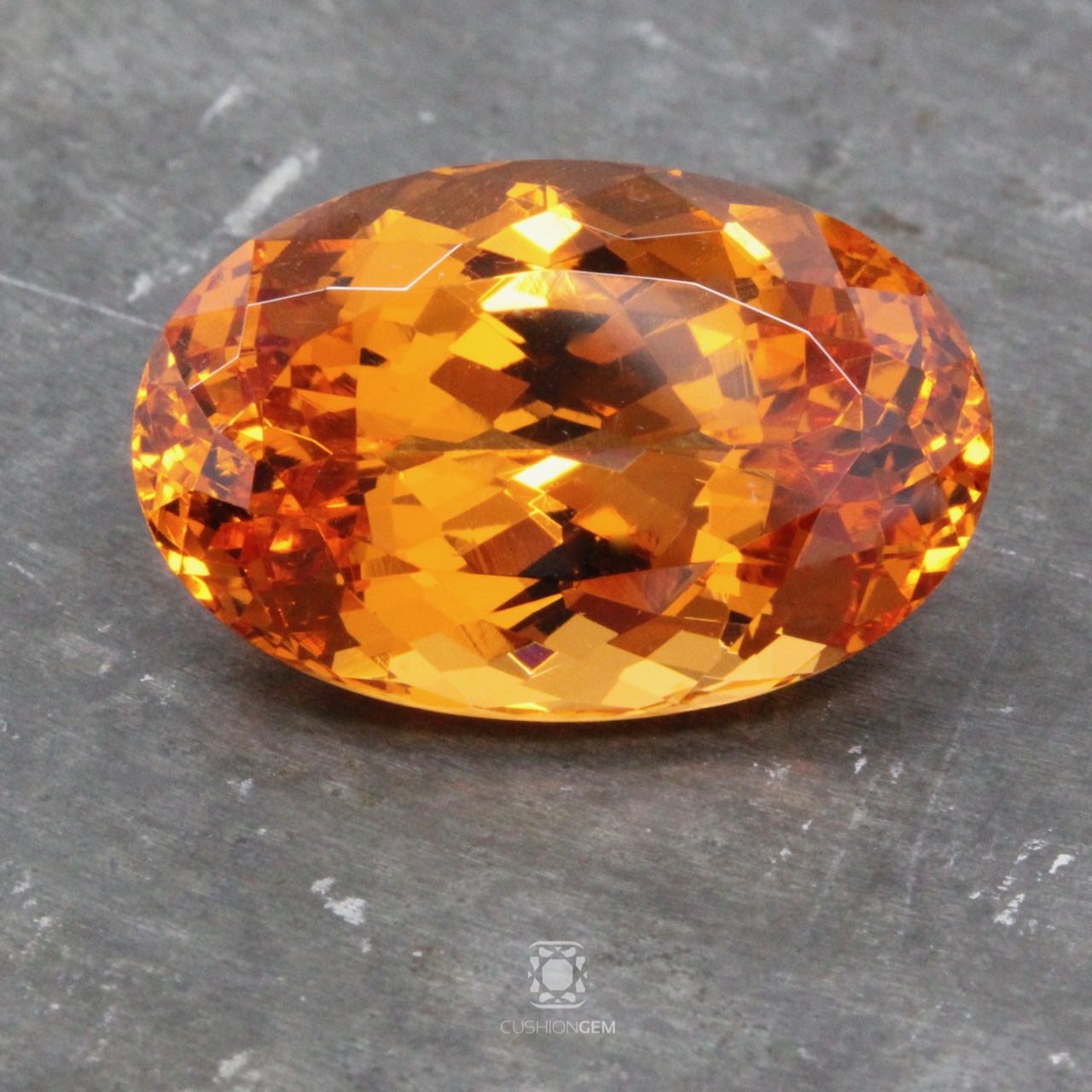 a 17+ carat spessartite garnet
