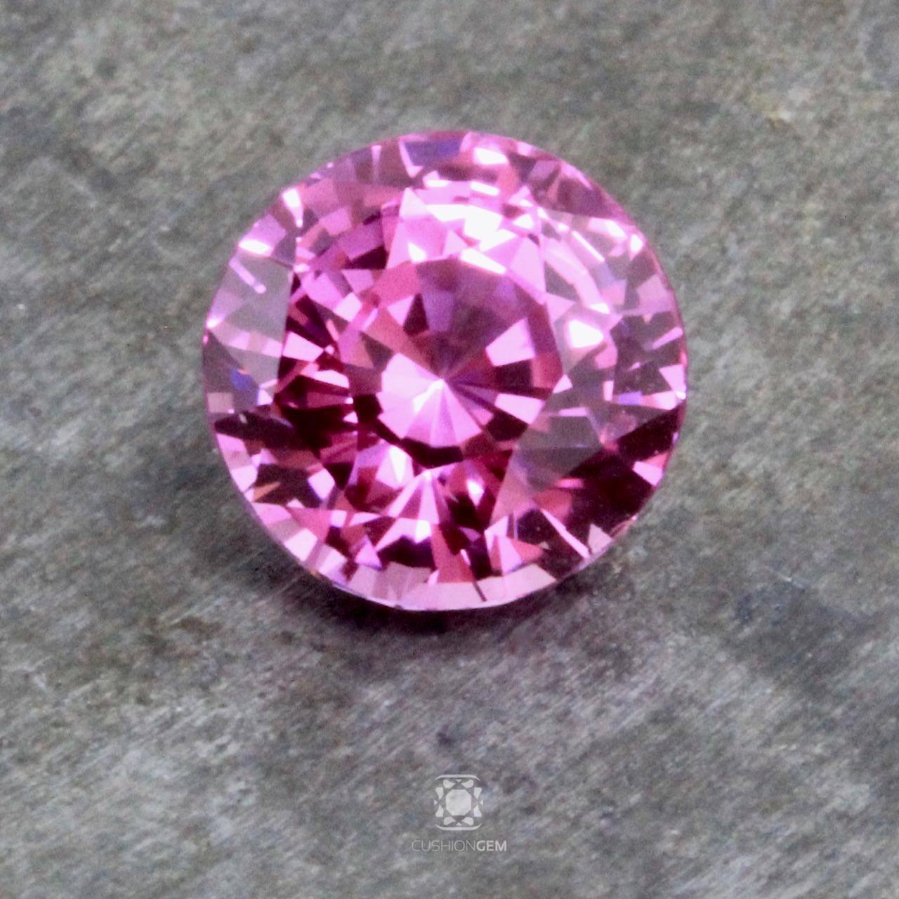 A 4+ carat round un-heated pink sapphire