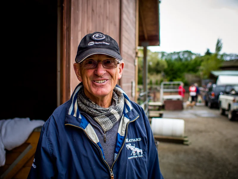 Rick Maynard, Jordan Maynard's father, a renowned equestrian jumping and dressage coach who has worked with many Olympic riders, including the Canadian National Pentathlon team, smiles for the camera at Southlands Heritage Farm, Vancouver, BC, Canada on September 29, 2013. Photo: Art Zaratsyan