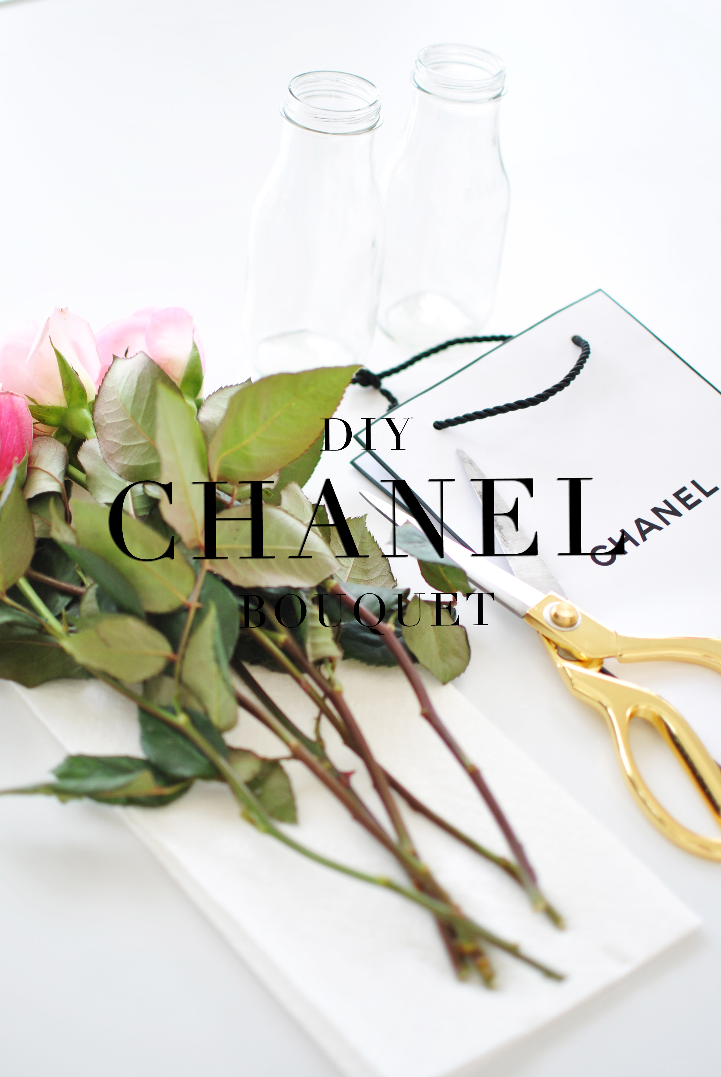 chanel paper for roses bouquet