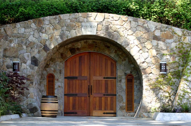 Special tasting in Wine Cave at Freeman Winery & Pinot Noir to take home