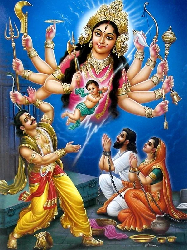 Yogamāyā Devī reveals herself to Kaṃsa
