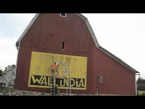 WALLINDIA: Fun & Pretty: Curtis Wallin Paints, "Wondrous WALLINDIA", on a Barn in Michigan on Friday