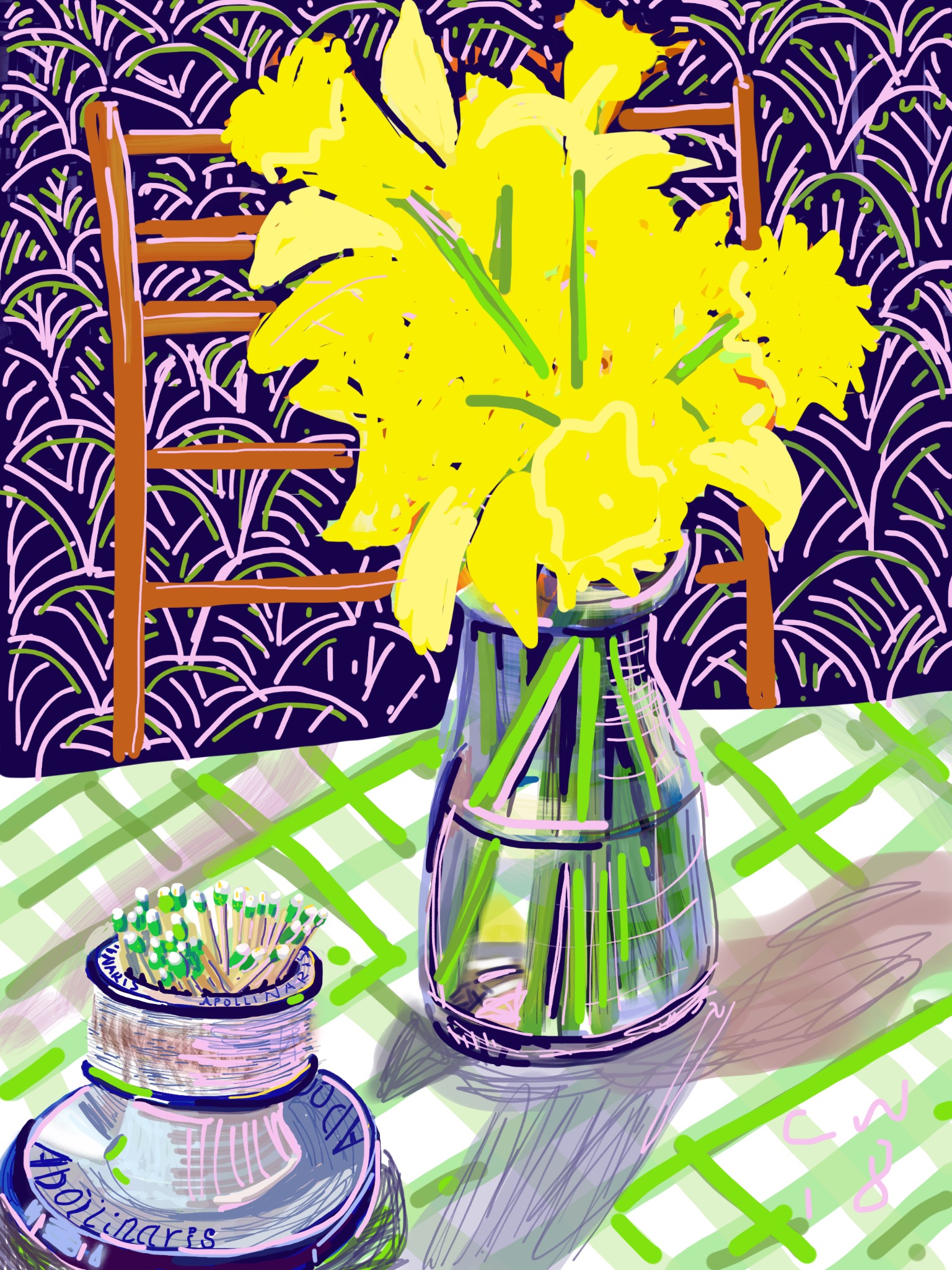 Spring Daffs on my Table, 2018