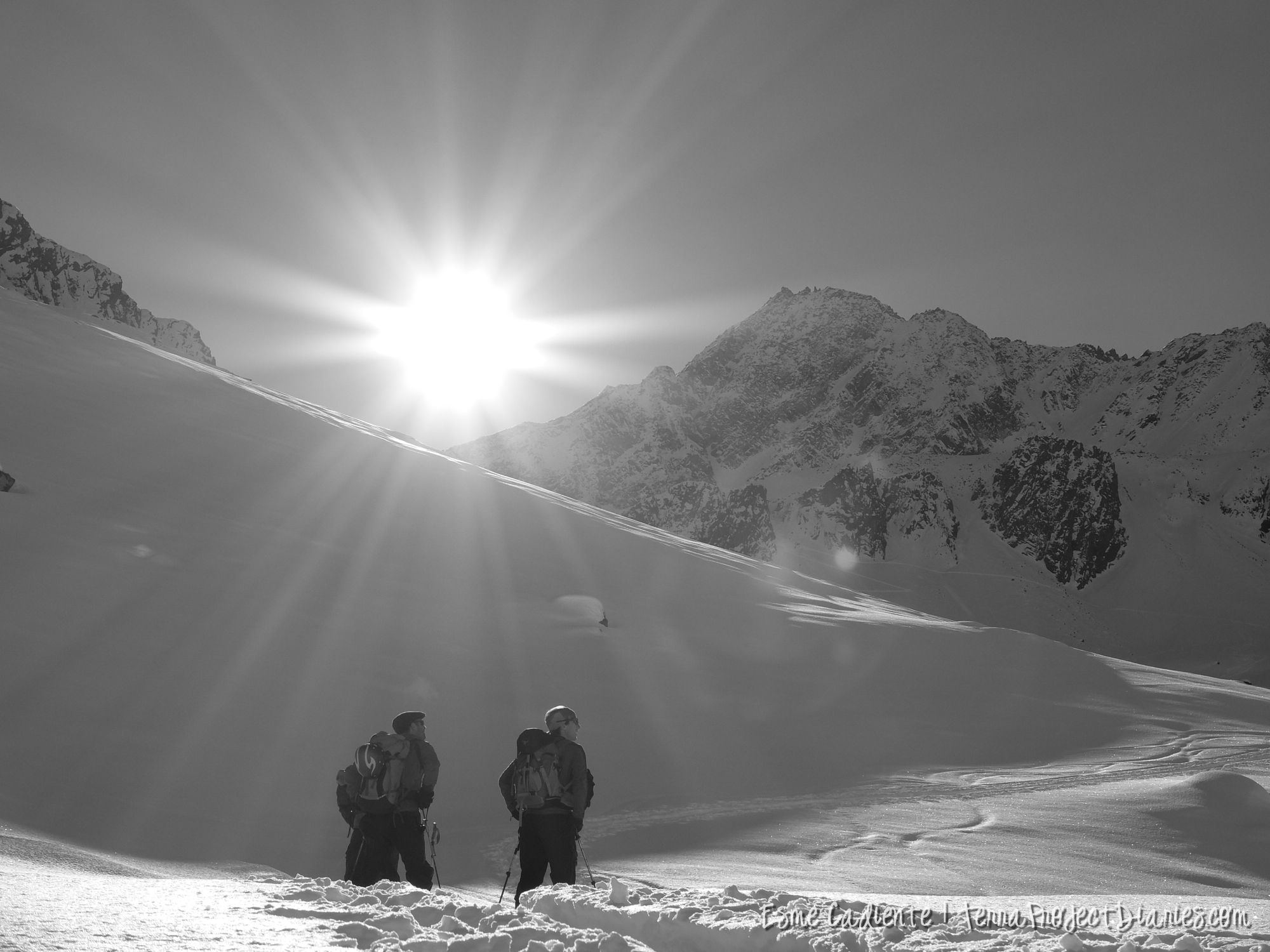 Skiing on the Austria/Italy border