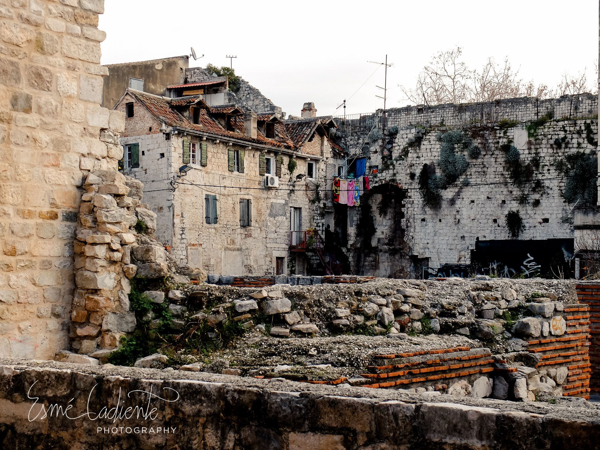 Laundry hanging to dry, Diocletian's Palace, Split