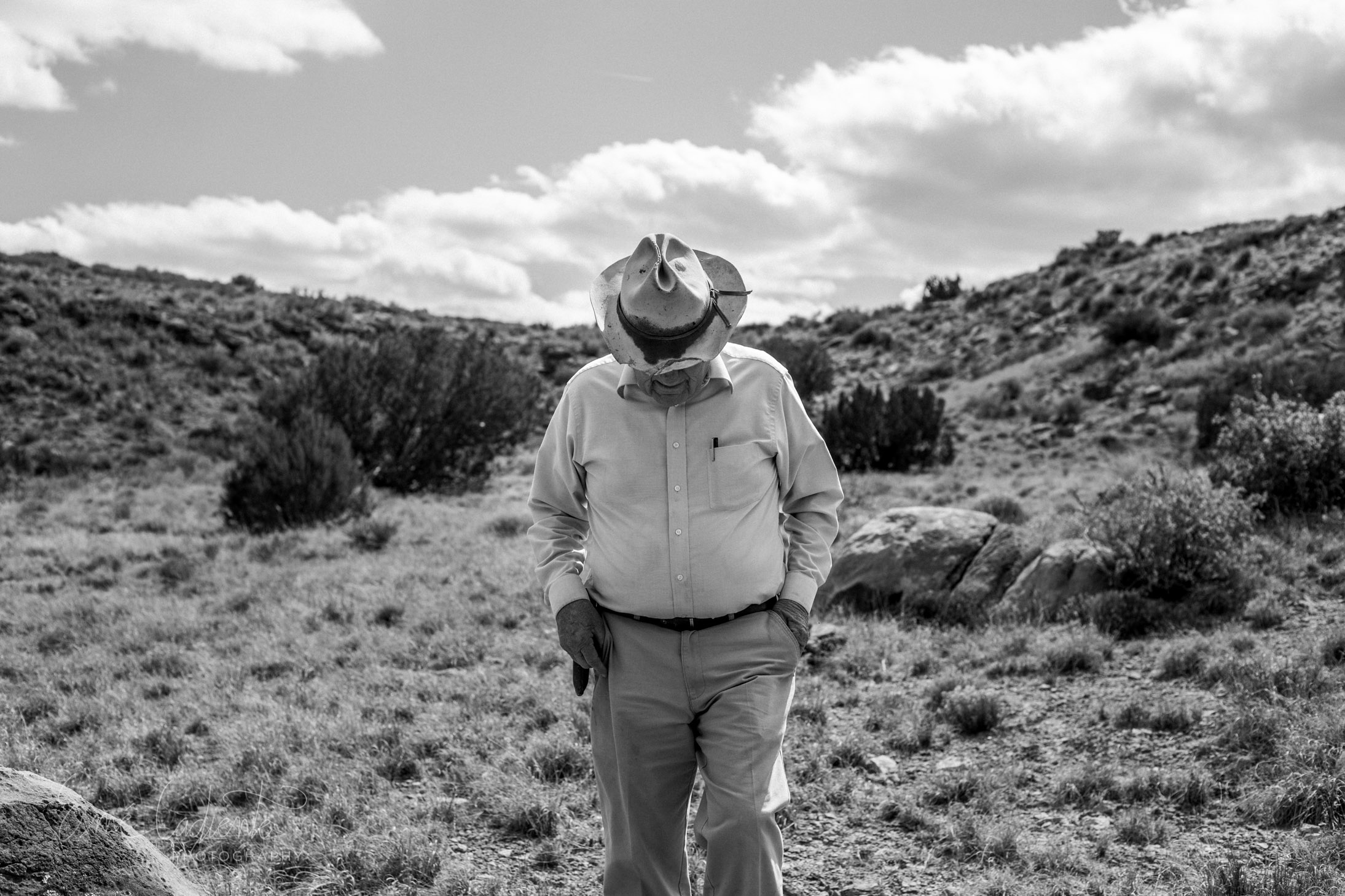 "Portrait of my Grandfather" This portrait captures my grandfather in his natural element, in a land he has nurtured and loved, and which has rewarded him with a prosperous life's work.