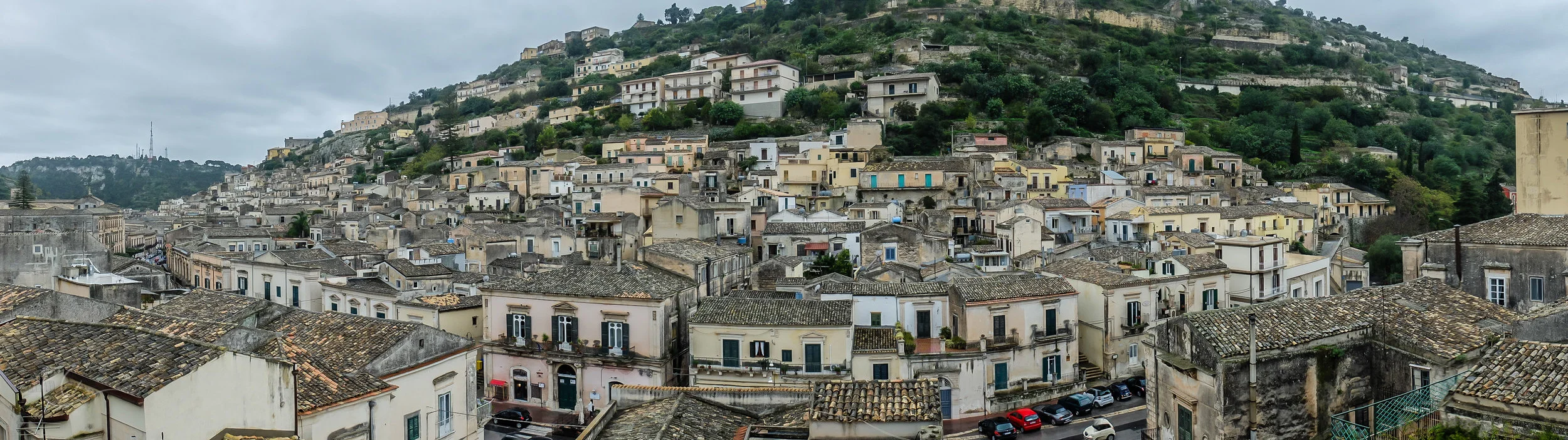 The hillside town of Modica, Italy