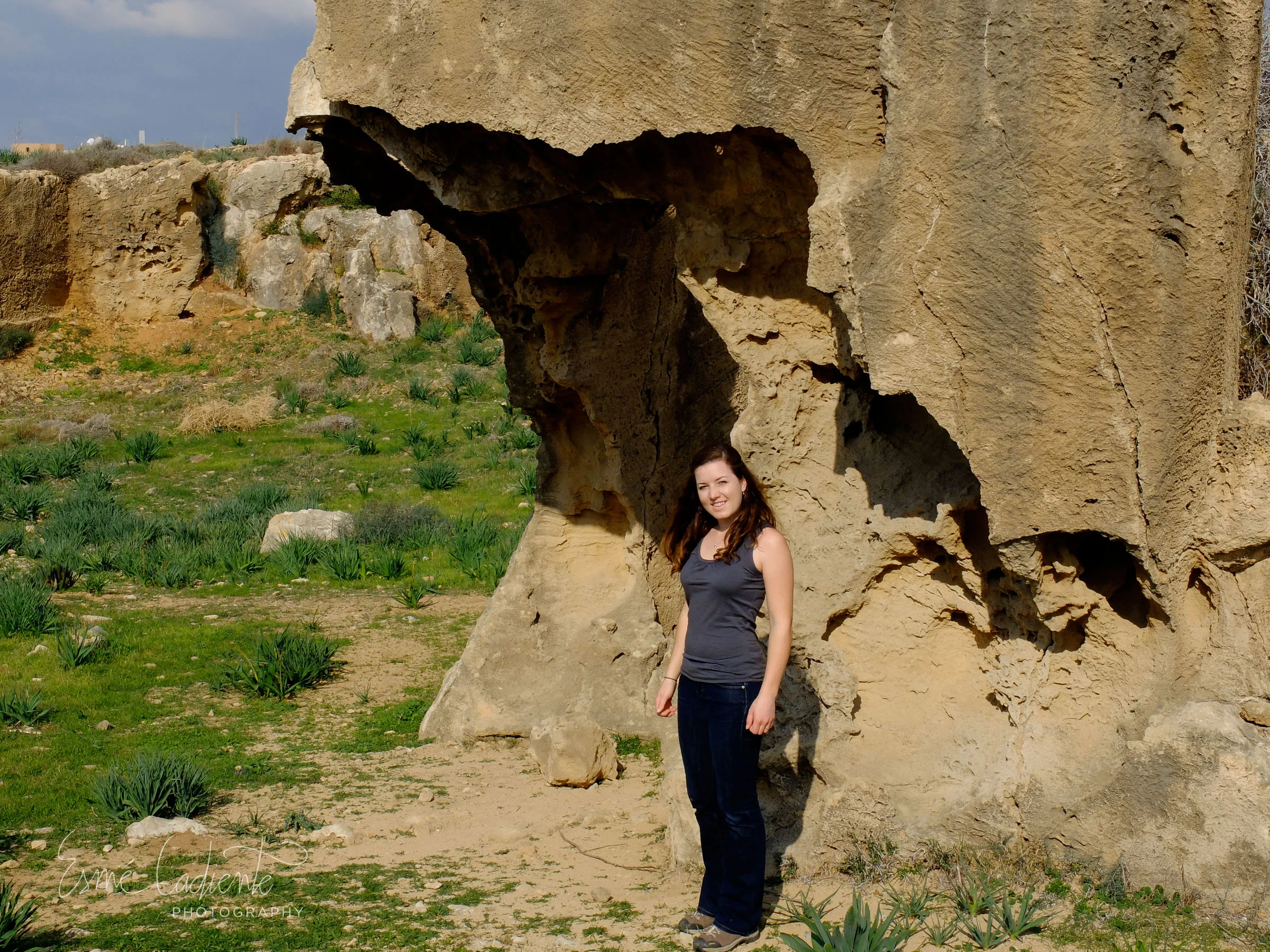 Marveling at the ruins in Paphos.