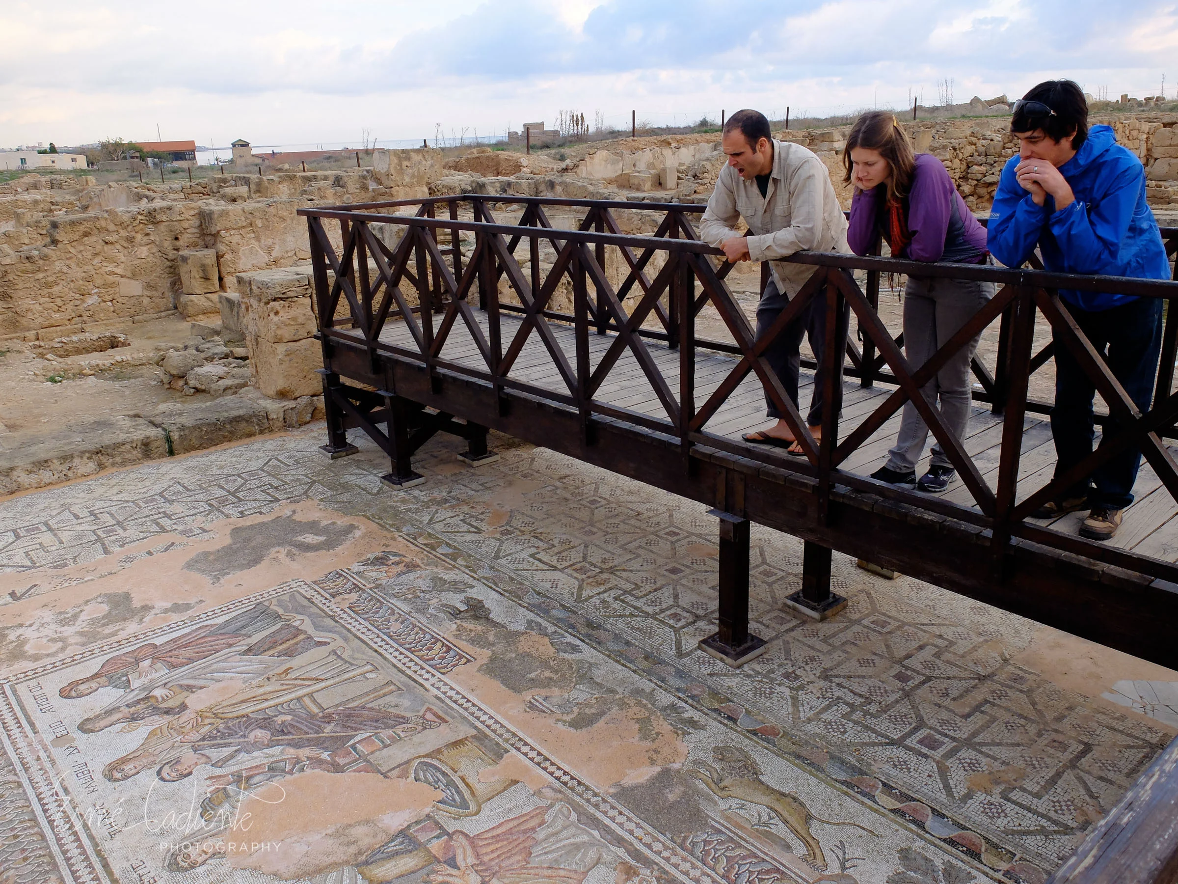 Superbly preserved mosaic tiled floors have been uncovered in many of the Roman villa remains in Paphos.