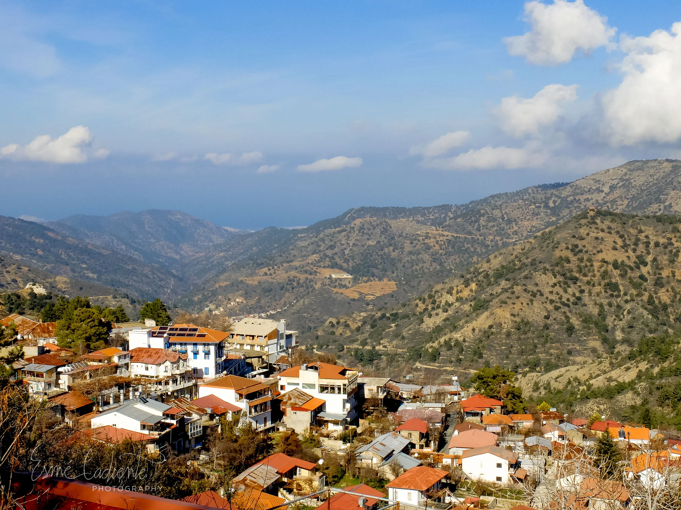 Village in the mountains Troodos Mountains.