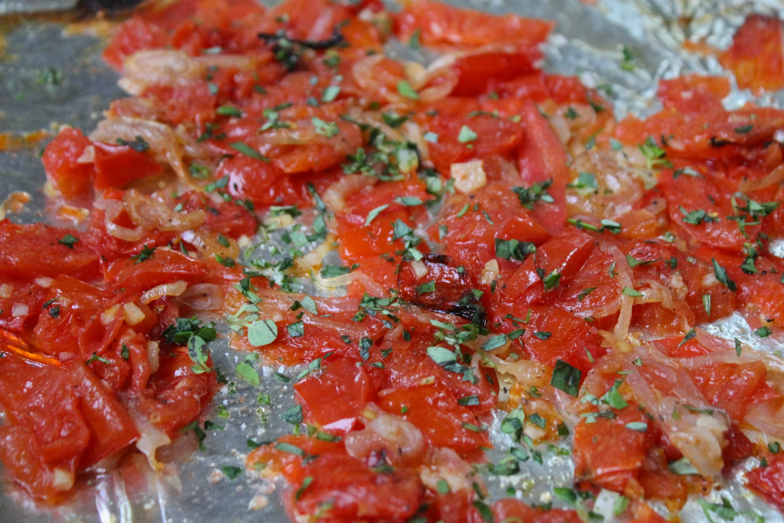 Roasted Tomatoes and Shallots