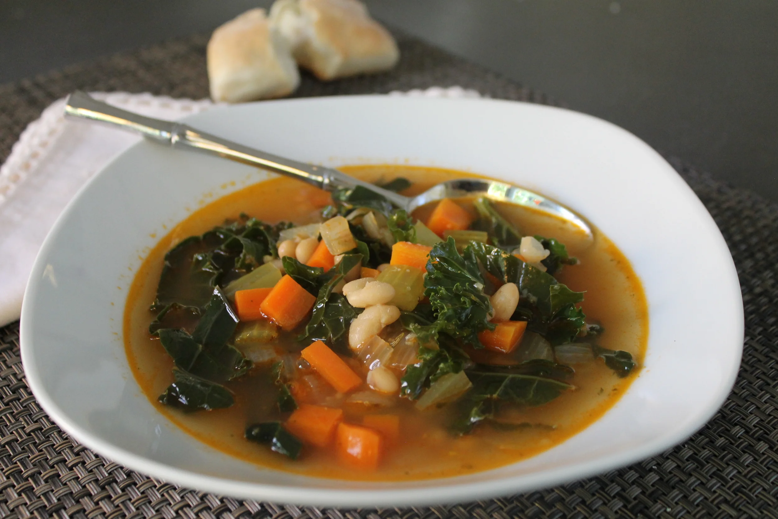 White Bean, Kale and Sausage Stew