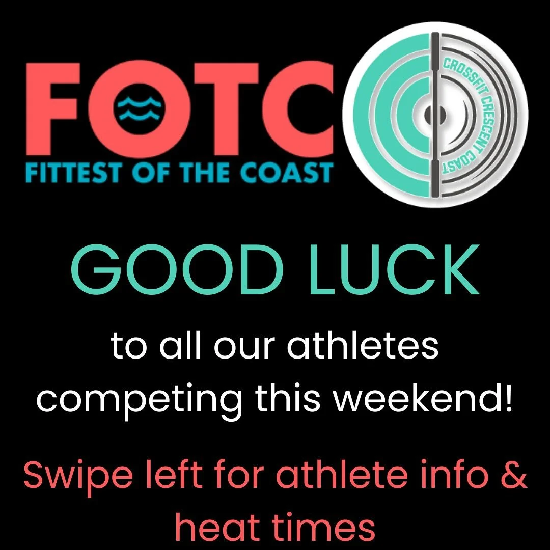 GOOD LUCK TO ALL OUR ATHLETES COMPETING IN @fittestofthecoast THIS WEEKEND !!! 
.
.
#crossfitcommunity #crossfitcompetition #cfcrescentcoast