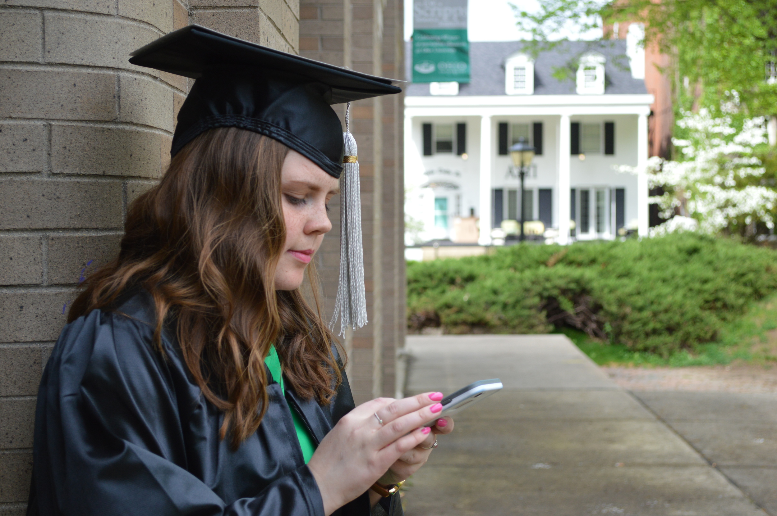 This is what I looked like for most of college... always on my phone dealing with something!