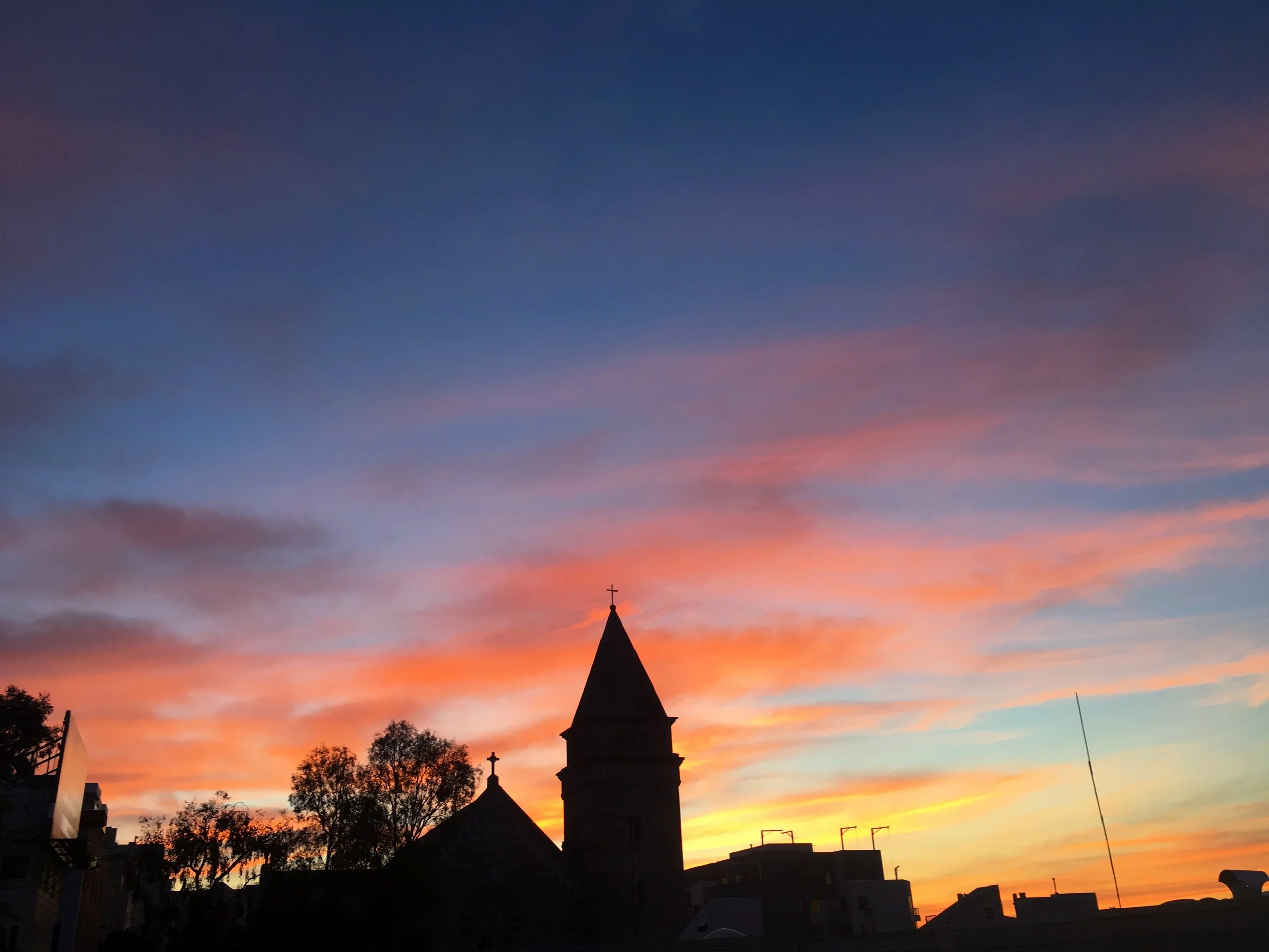 San Fran sunset to welcome us the first night