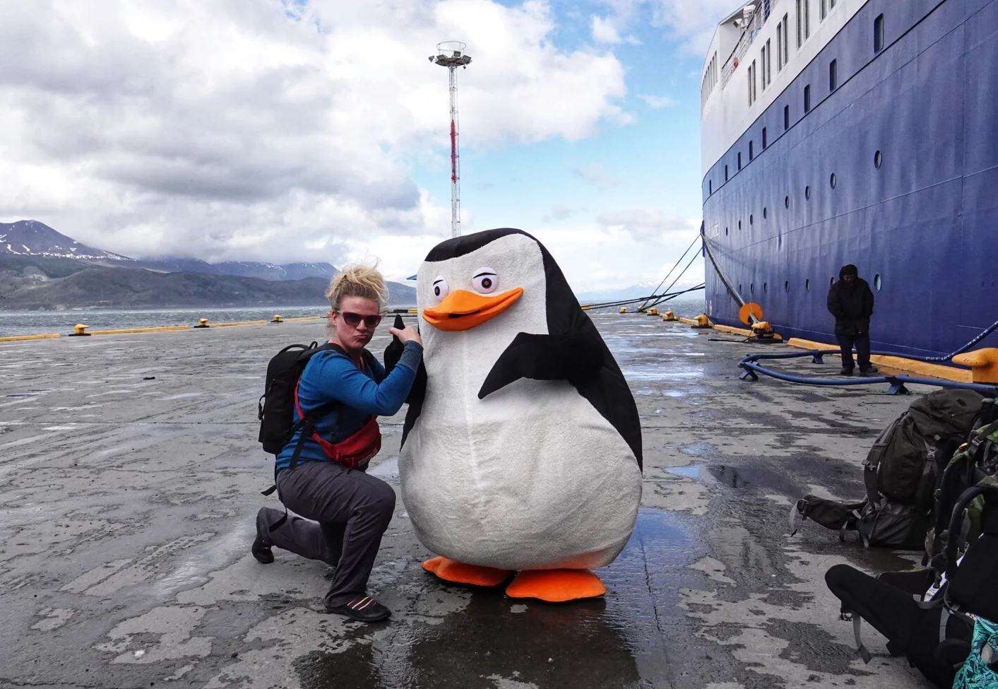 Prison pose, penguin style