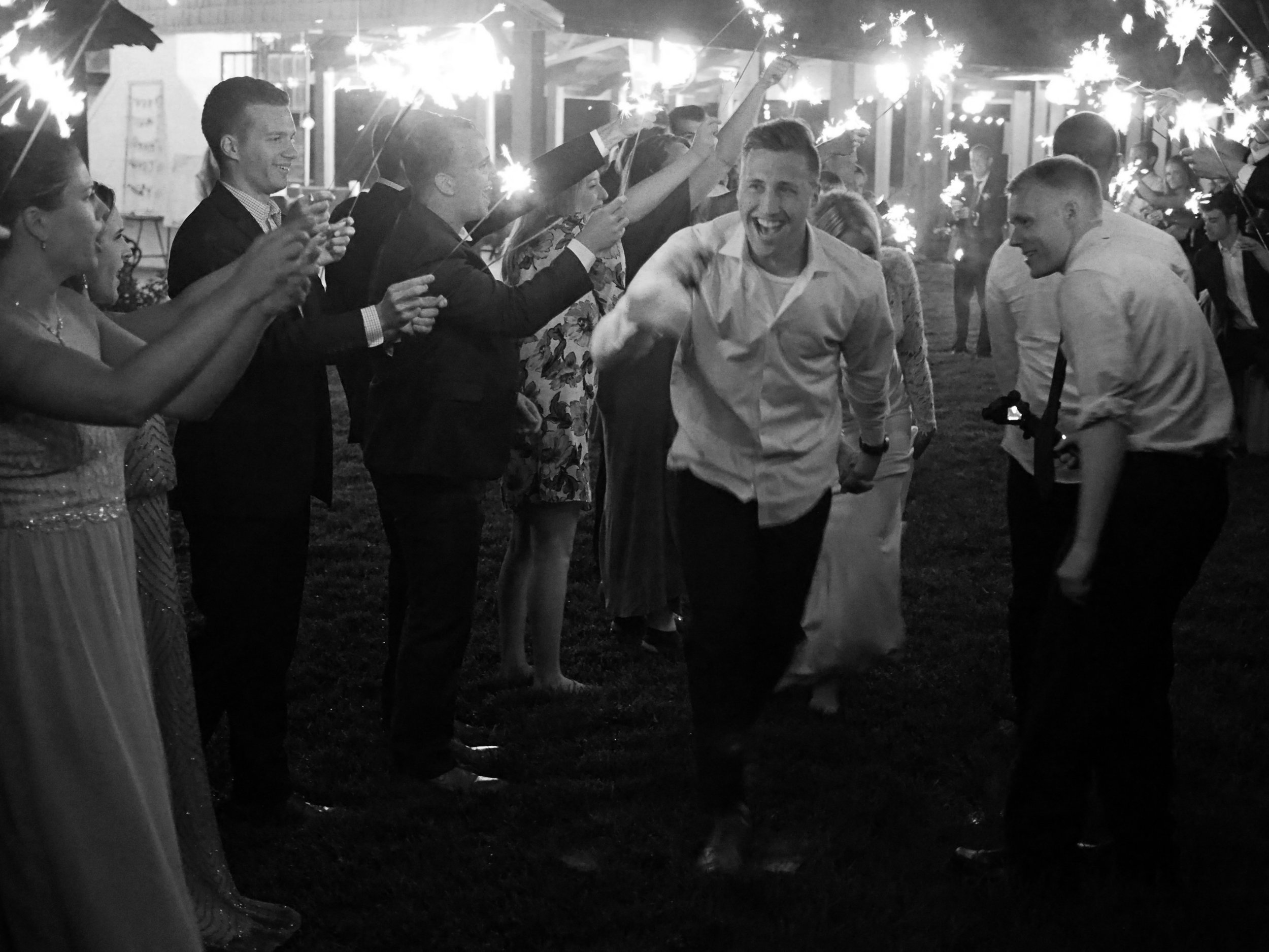 Leaving the reception. Pepin, Wisconsin.
